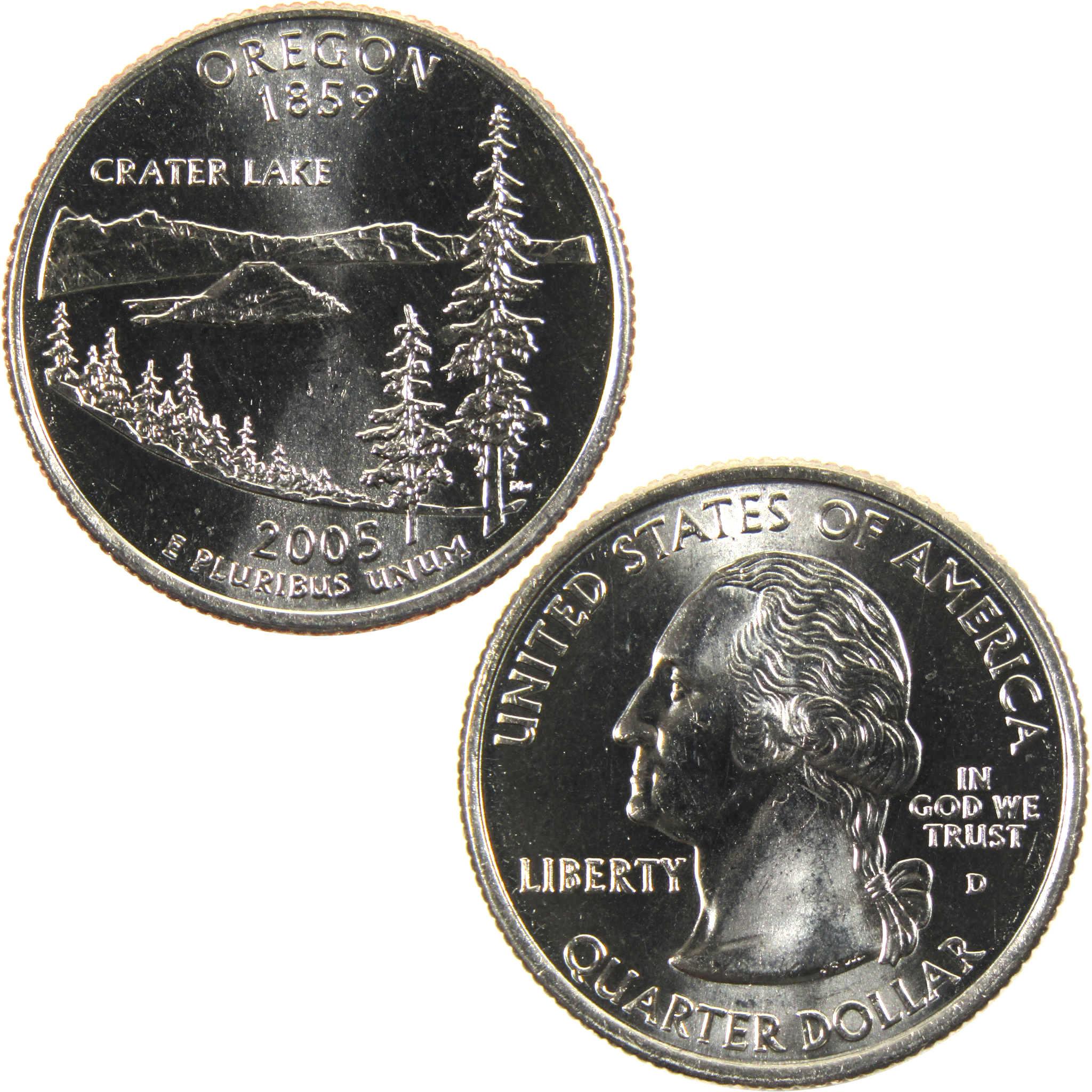 2005 D Oregon State Quarter BU Uncirculated Clad 25c Coin