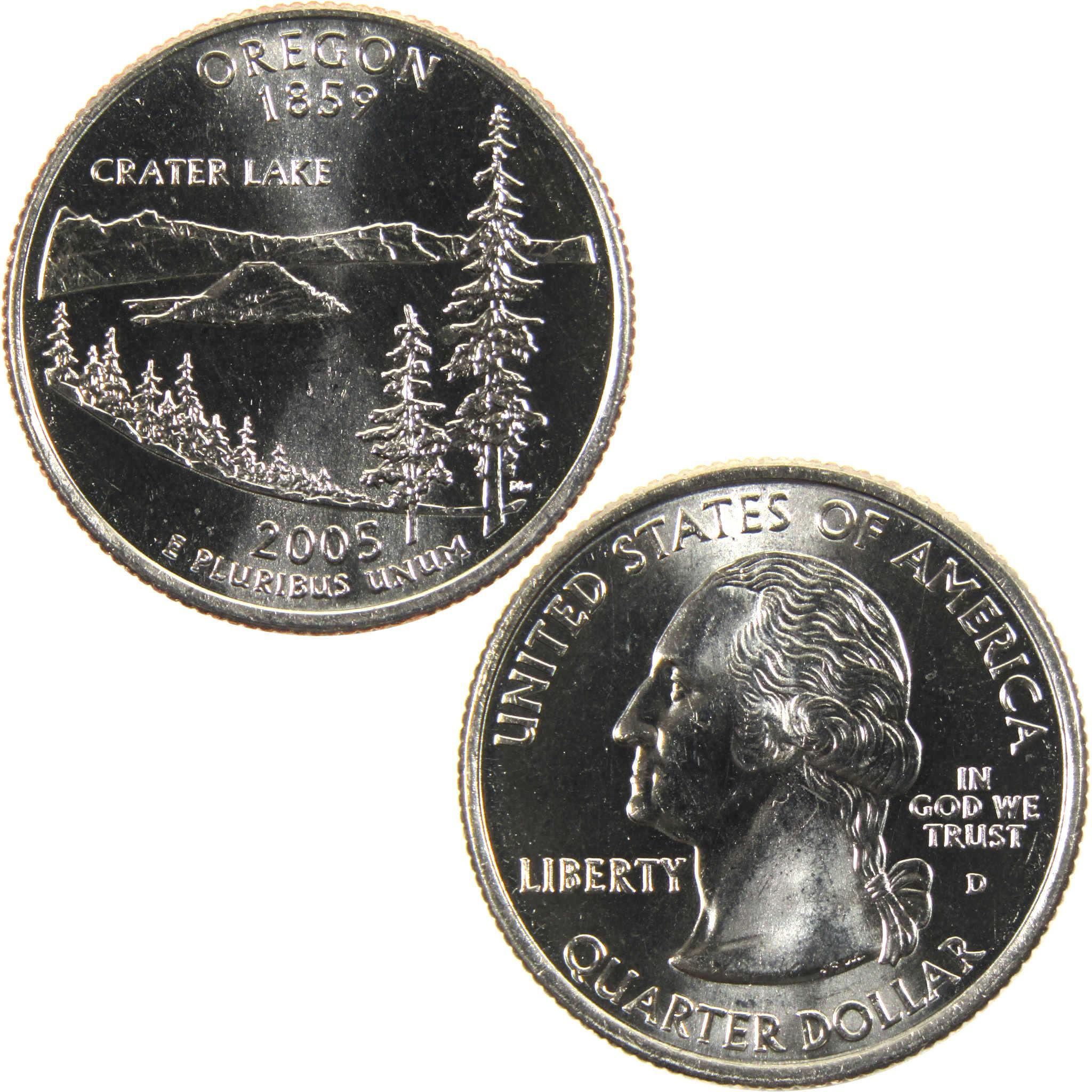 2005 D Oregon State Quarter BU Uncirculated Clad 25c Coin