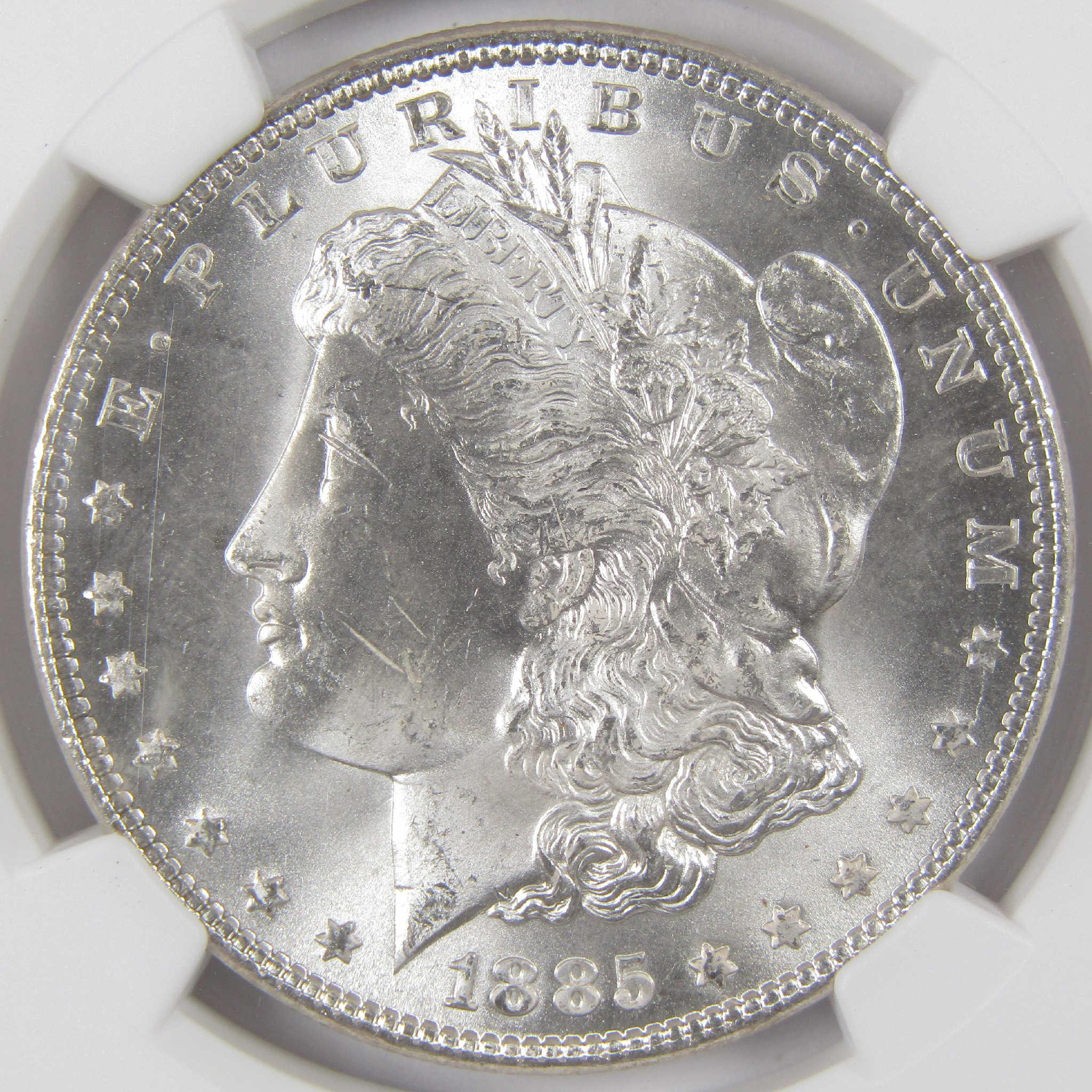1885 Morgan Silver Dollar MS 66 NGC Uncirculated $1 Coin Collectible - Morgan coin - Morgan silver dollar - Morgan silver dollar for sale - Profile Coins & Collectibles