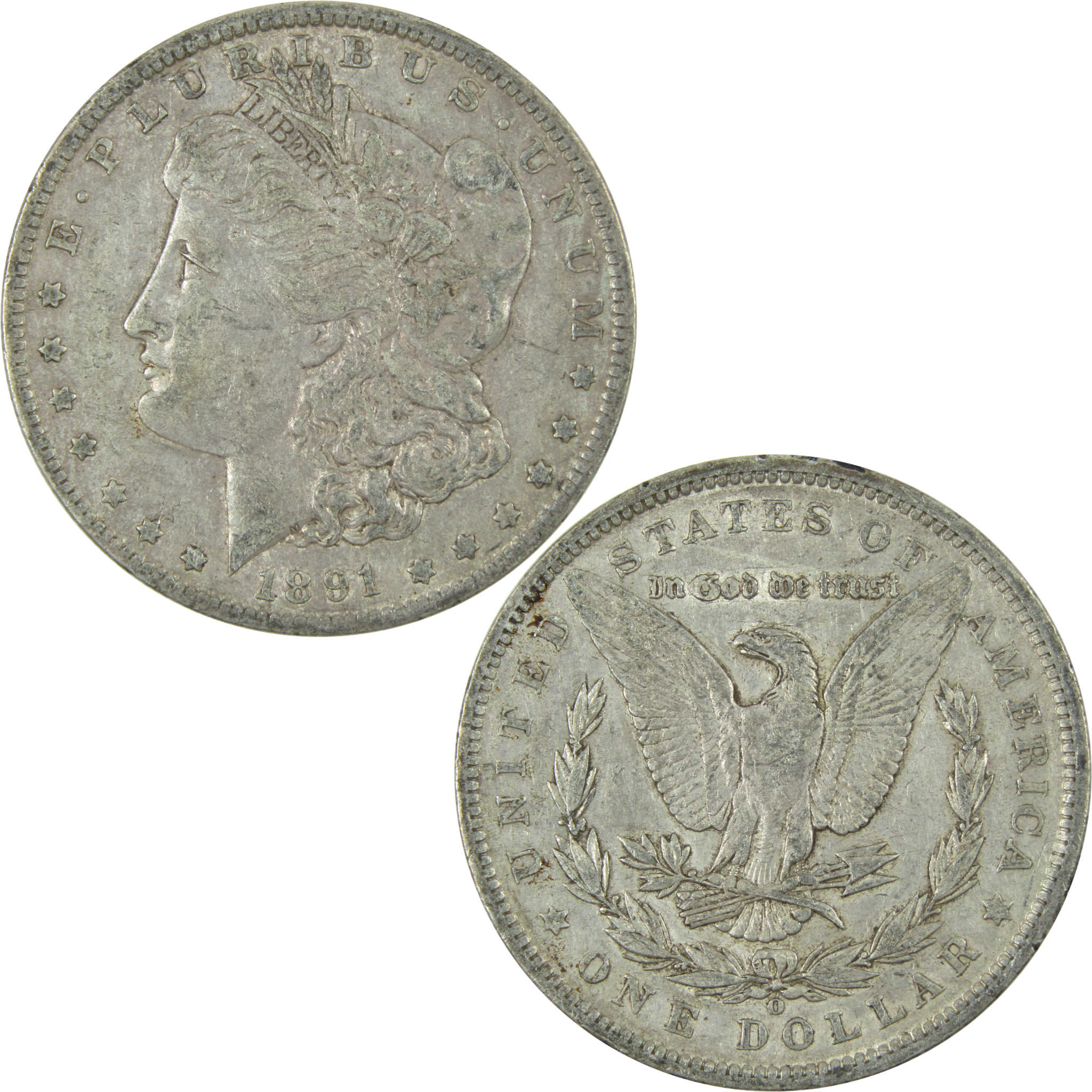 1891 O Morgan Dollar XF EF Extremely Fine Silver $1 Coin SKU:I14623 - Morgan coin - Morgan silver dollar - Morgan silver dollar for sale - Profile Coins & Collectibles