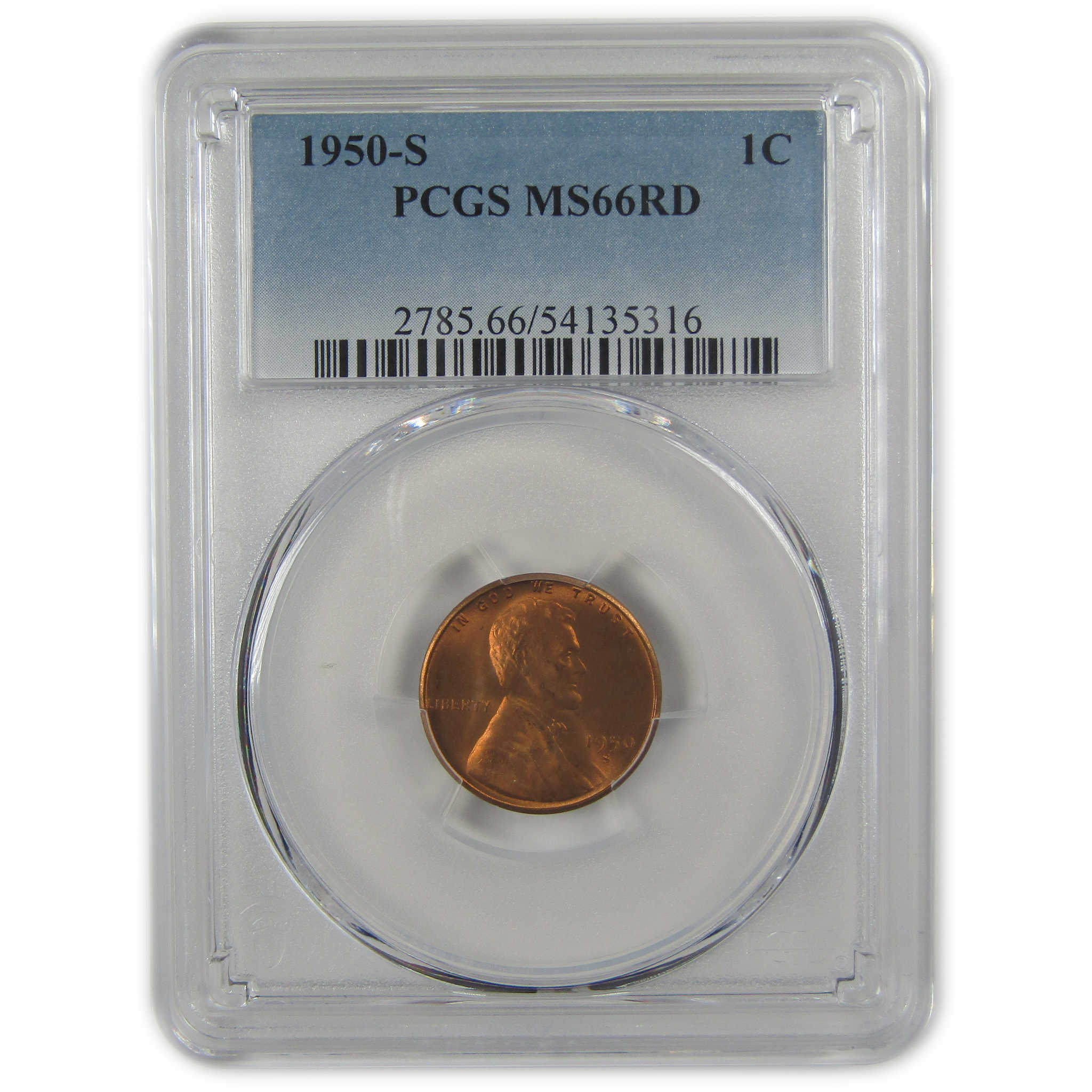 1950 S Lincoln Wheat Cent MS 66 RD PCGS Penny Uncirculated SKU:I22404
