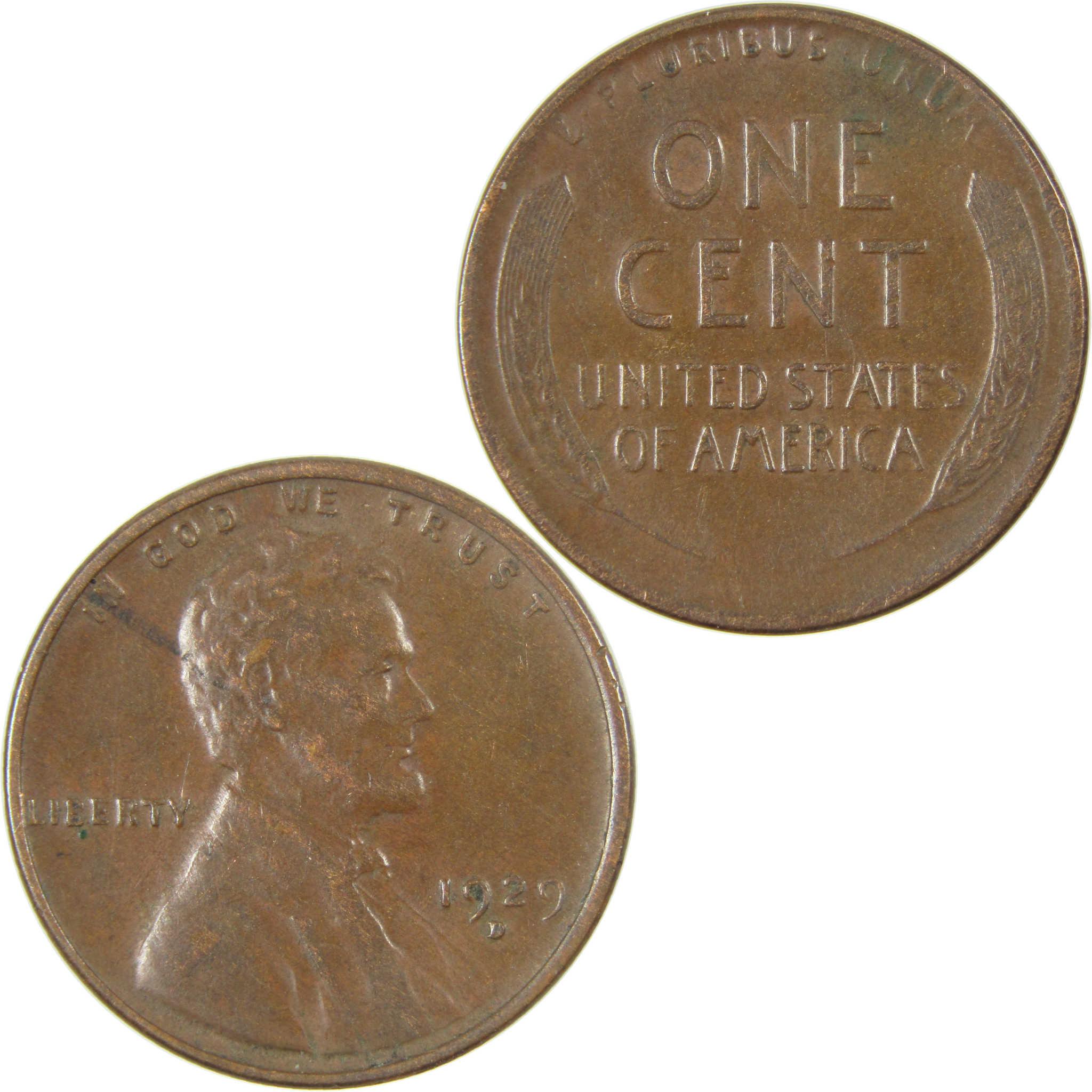 1929 D Lincoln Wheat Cent VF Very Fine Penny 1c Coin SKU:I27269