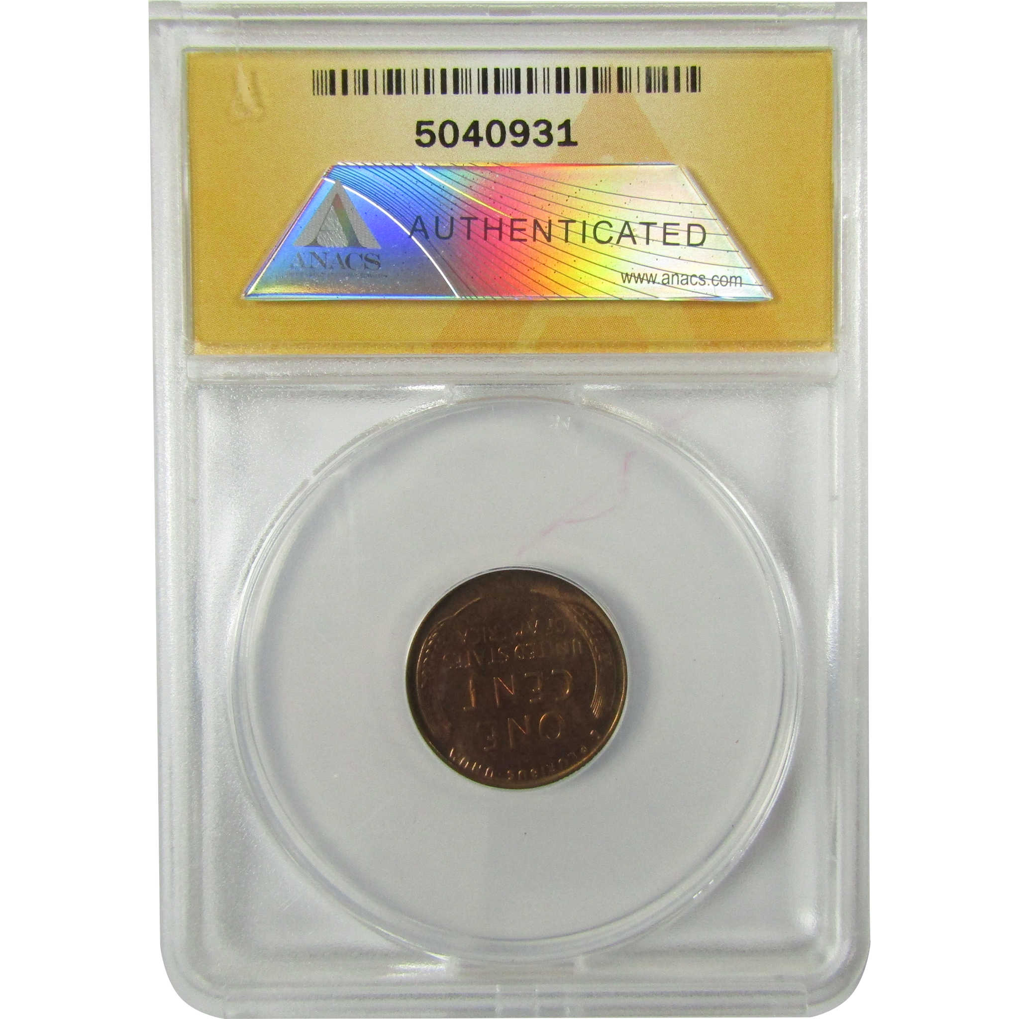 1931 S Lincoln Wheat 1c MS 63 RB ANACS Struck Through Error SKU:I28426