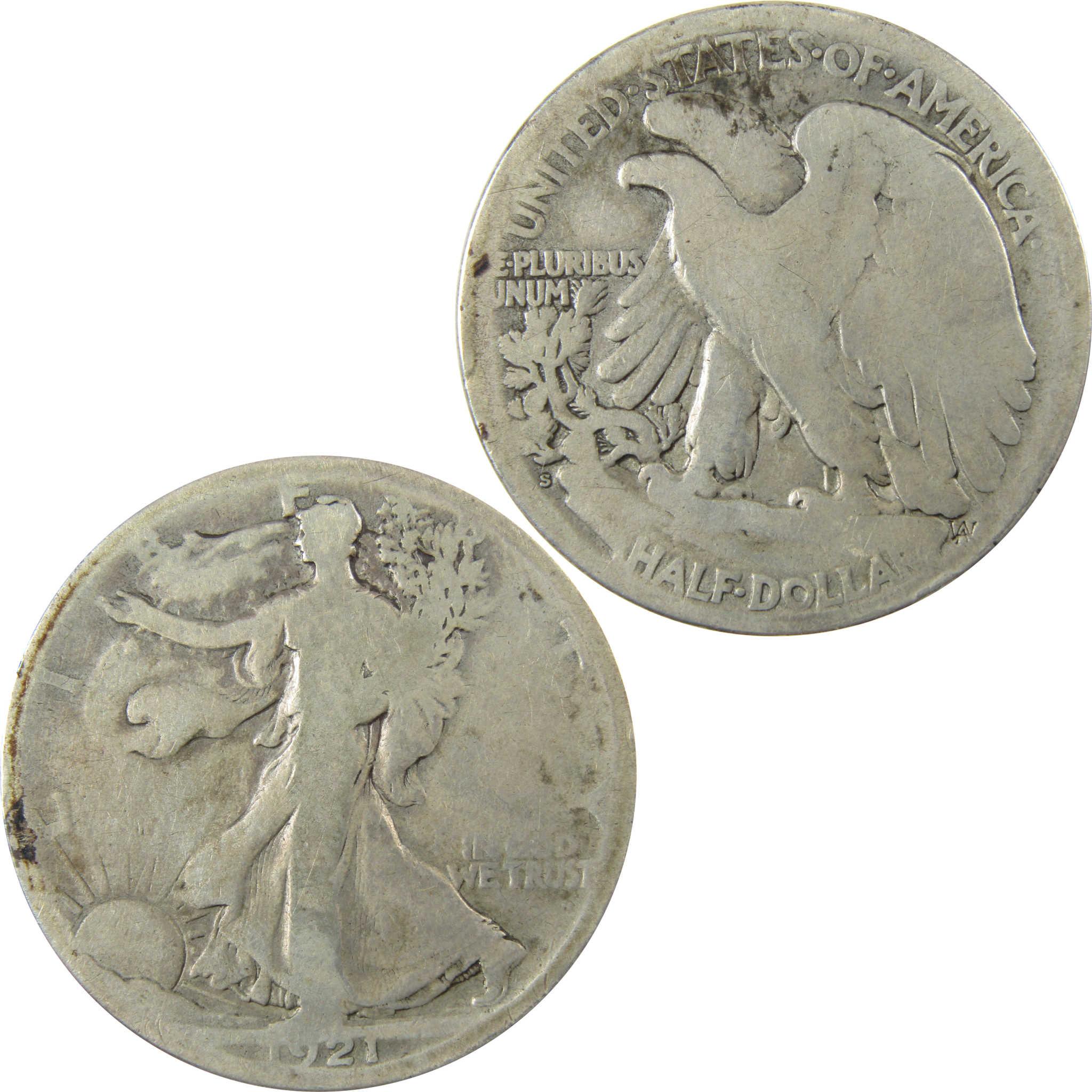 1921 S Liberty Walking Silver Half Dollar G Good Details SKU:CP1425