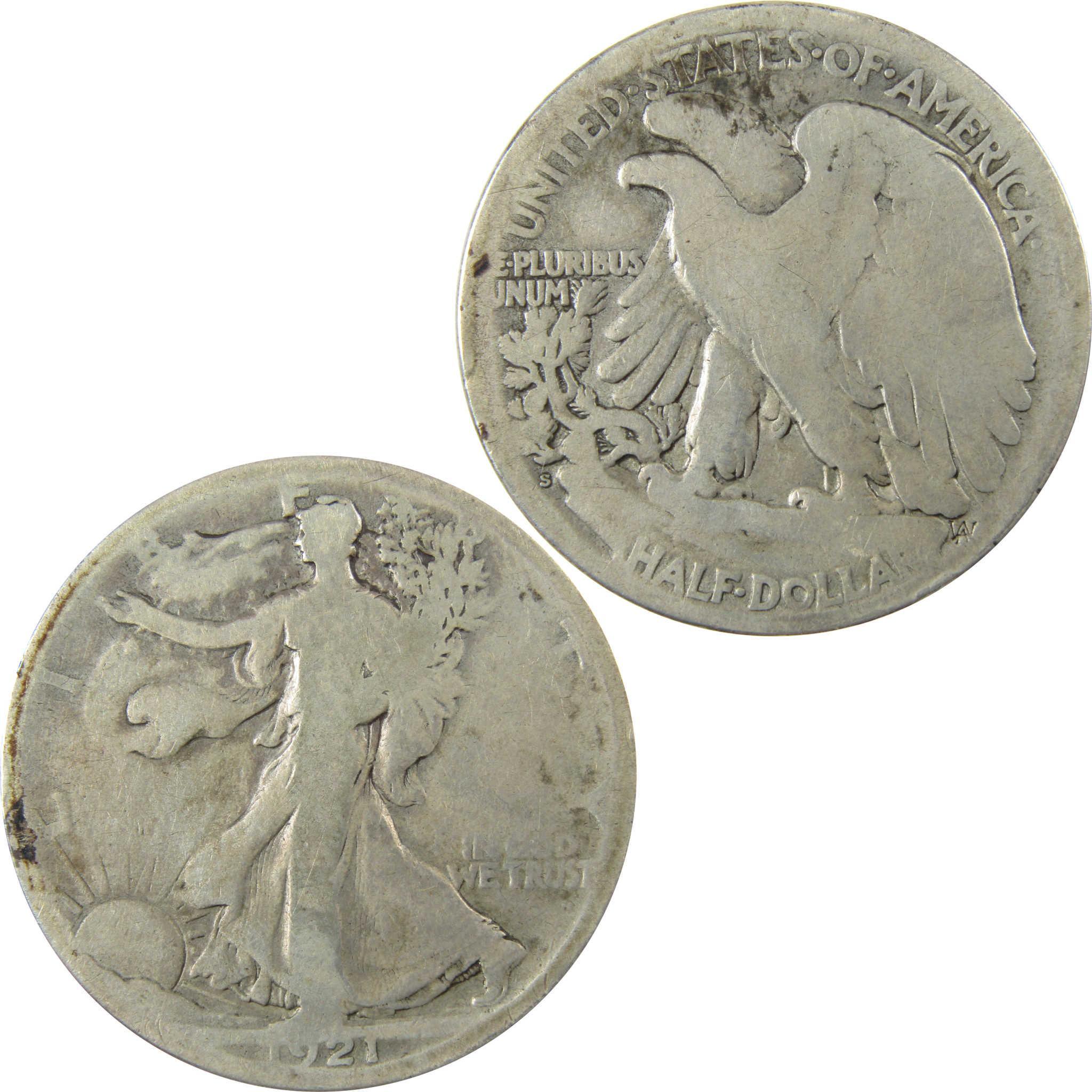 1921 S Liberty Walking Silver Half Dollar G Good Details SKU:CP1425