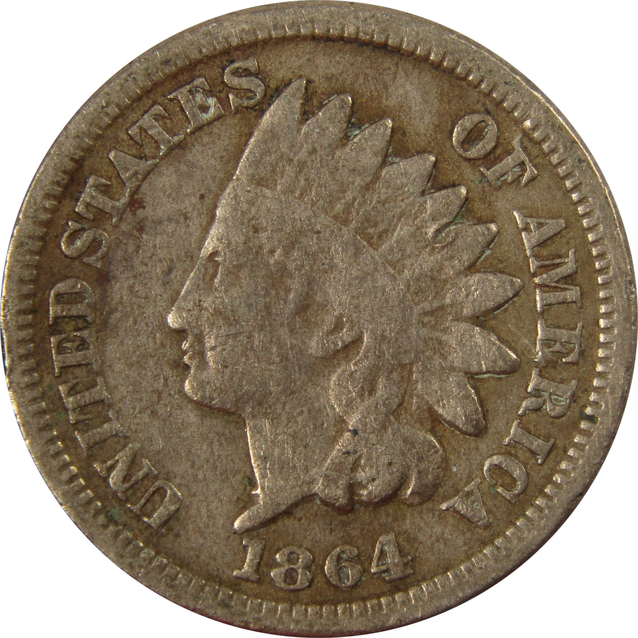 1864 Indian Head Copper-Nickel Cent G Good Details Penny SKU:CP1223