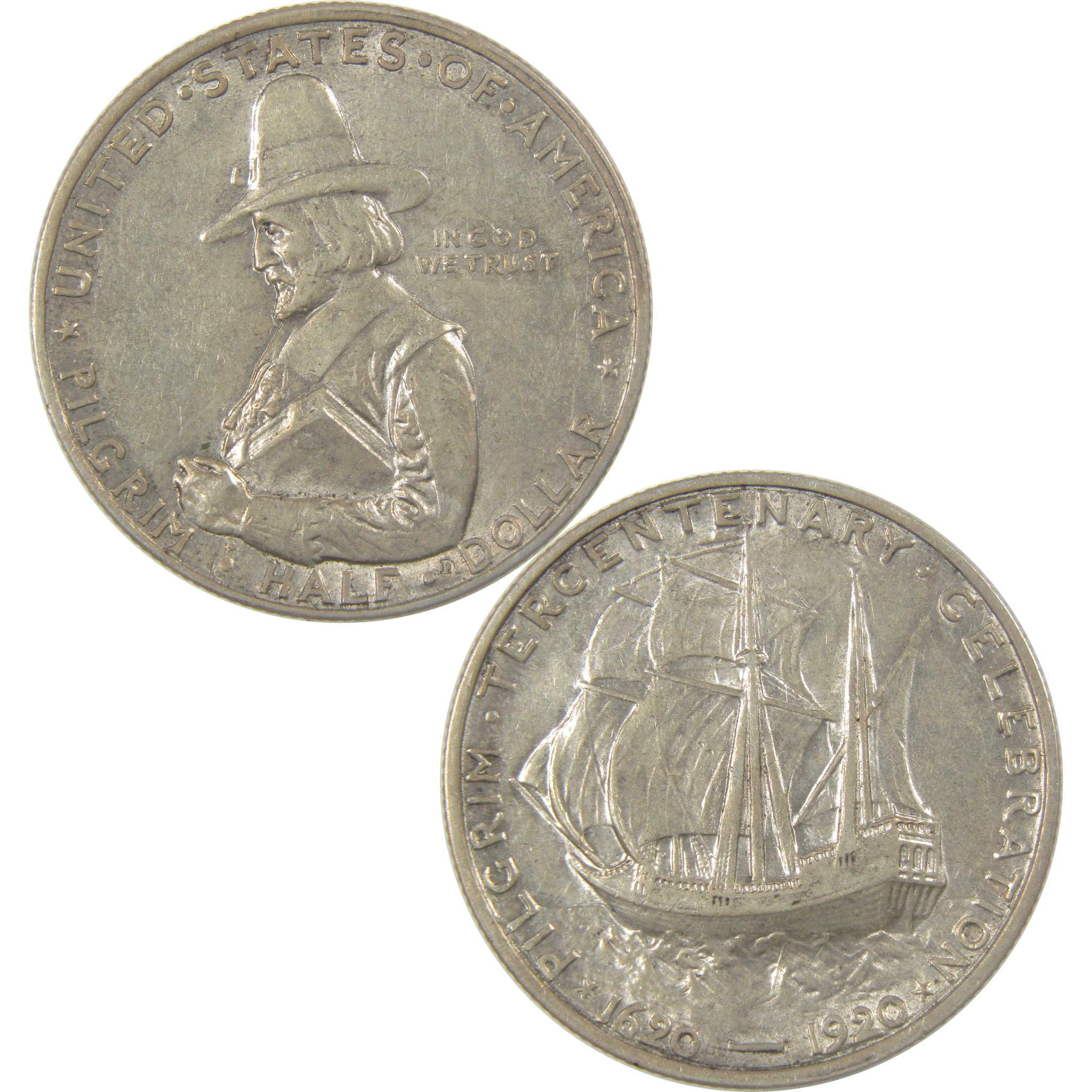 1920 Pilgrim Commemorative Silver Half Dollar XF EF Extremely Fine