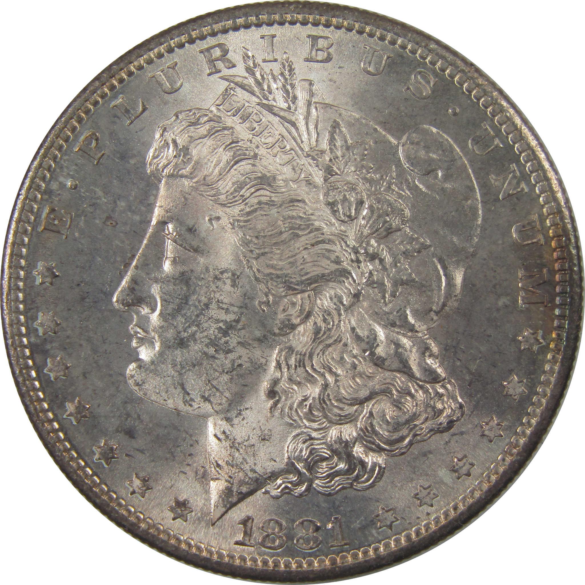1881 S Morgan Silver Dollar Uncirculated Mint State Toned SKU:I24084