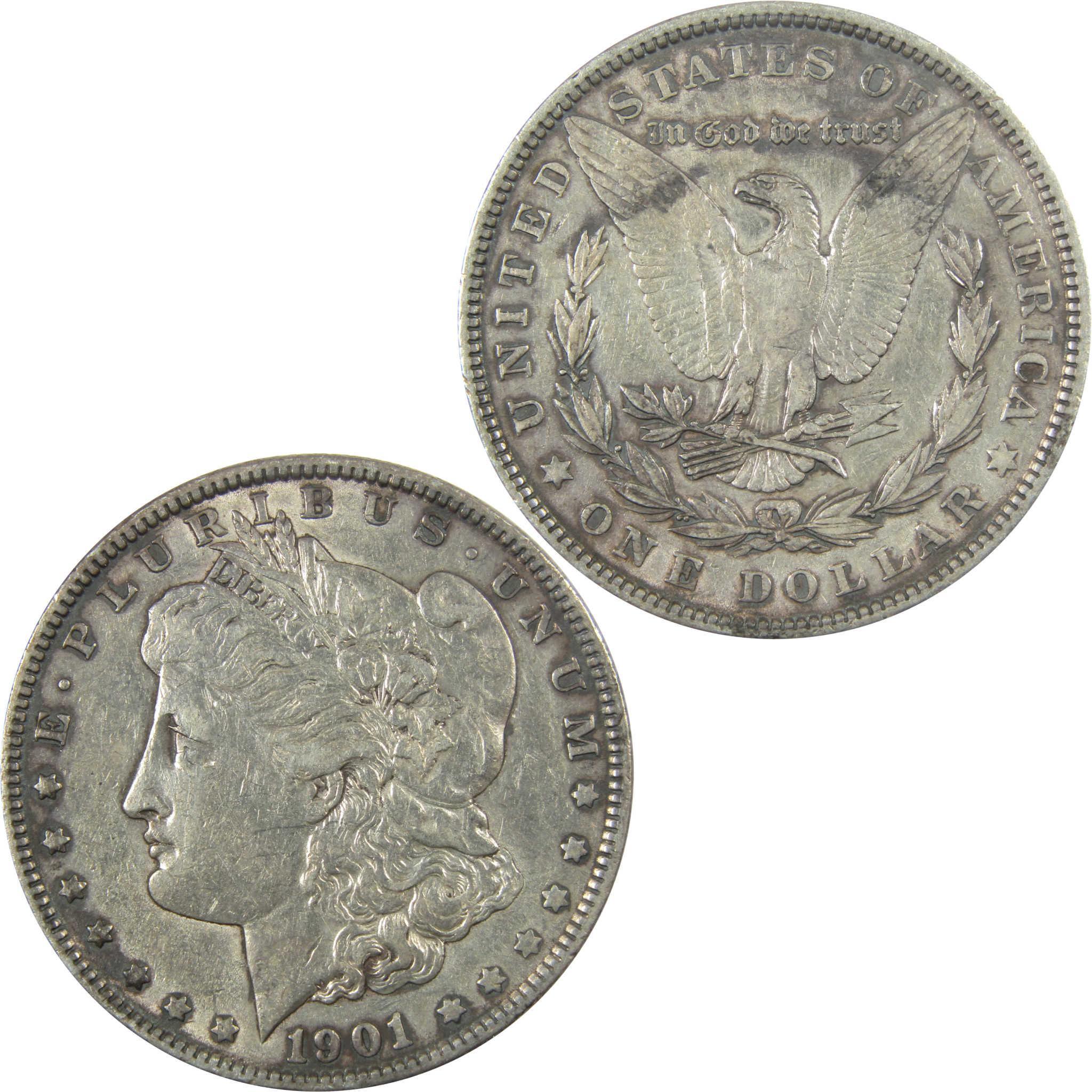 1901 Morgan Silver Dollar XF EF Extremely Fine Details SKU:I24985 - Morgan coin - Morgan silver dollar - Morgan silver dollar for sale - Profile Coins & Collectibles