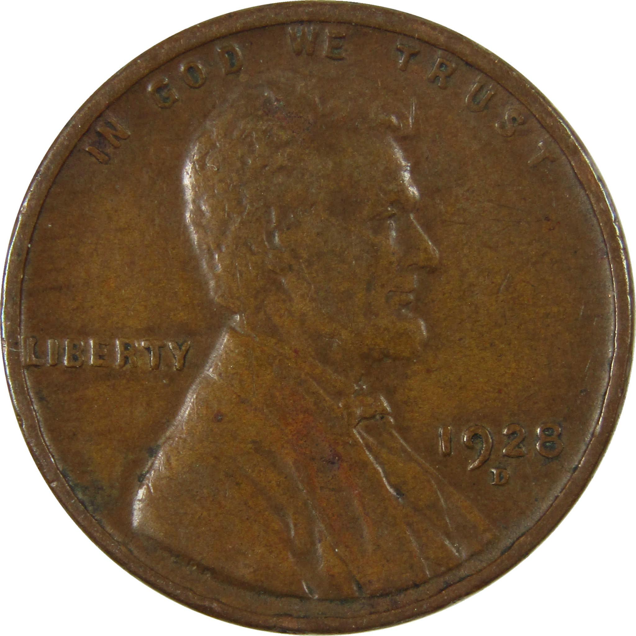 1928 D Lincoln Wheat Cent VF Very Fine Penny 1c Coin SKU:I27639