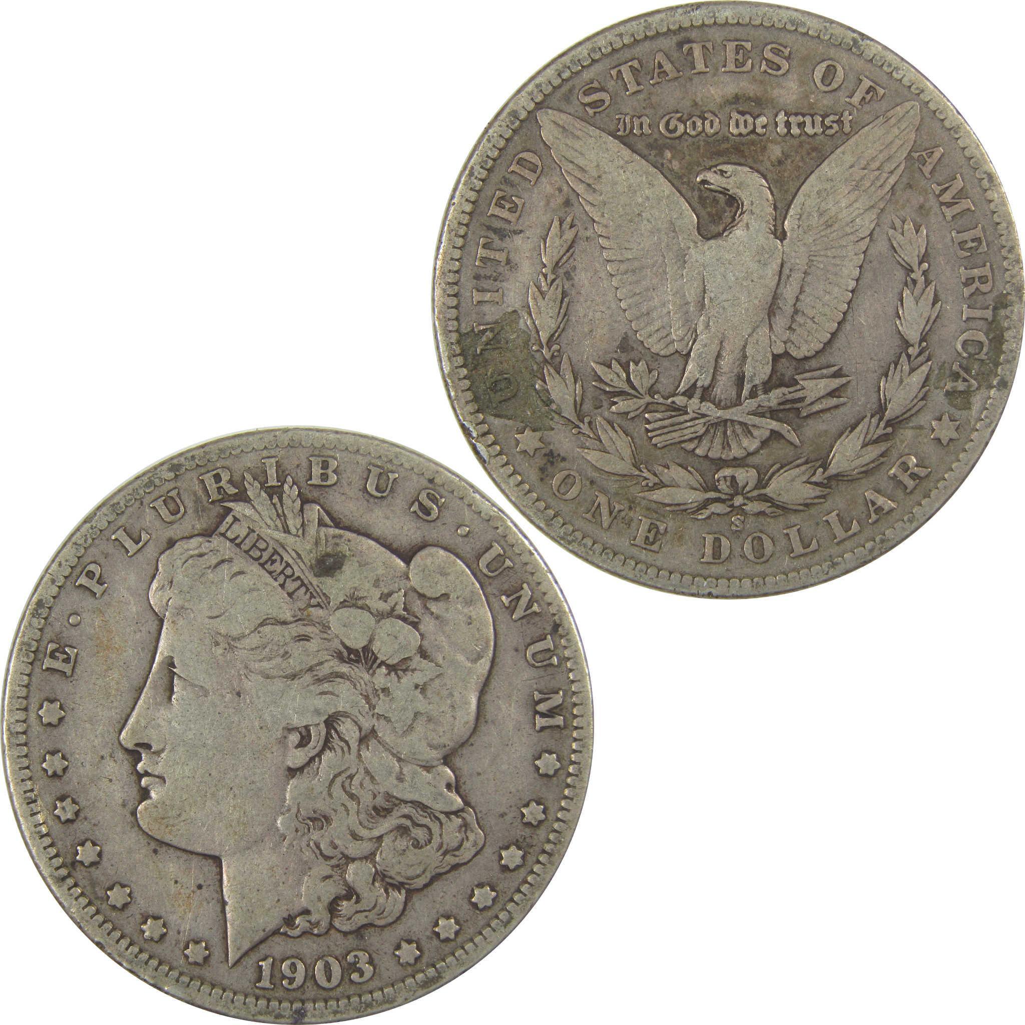 1903 S Morgan Dollar F Fine Silver $1 Coin SKU:CPC1088 - Morgan coin - Morgan silver dollar - Morgan silver dollar for sale - Profile Coins & Collectibles