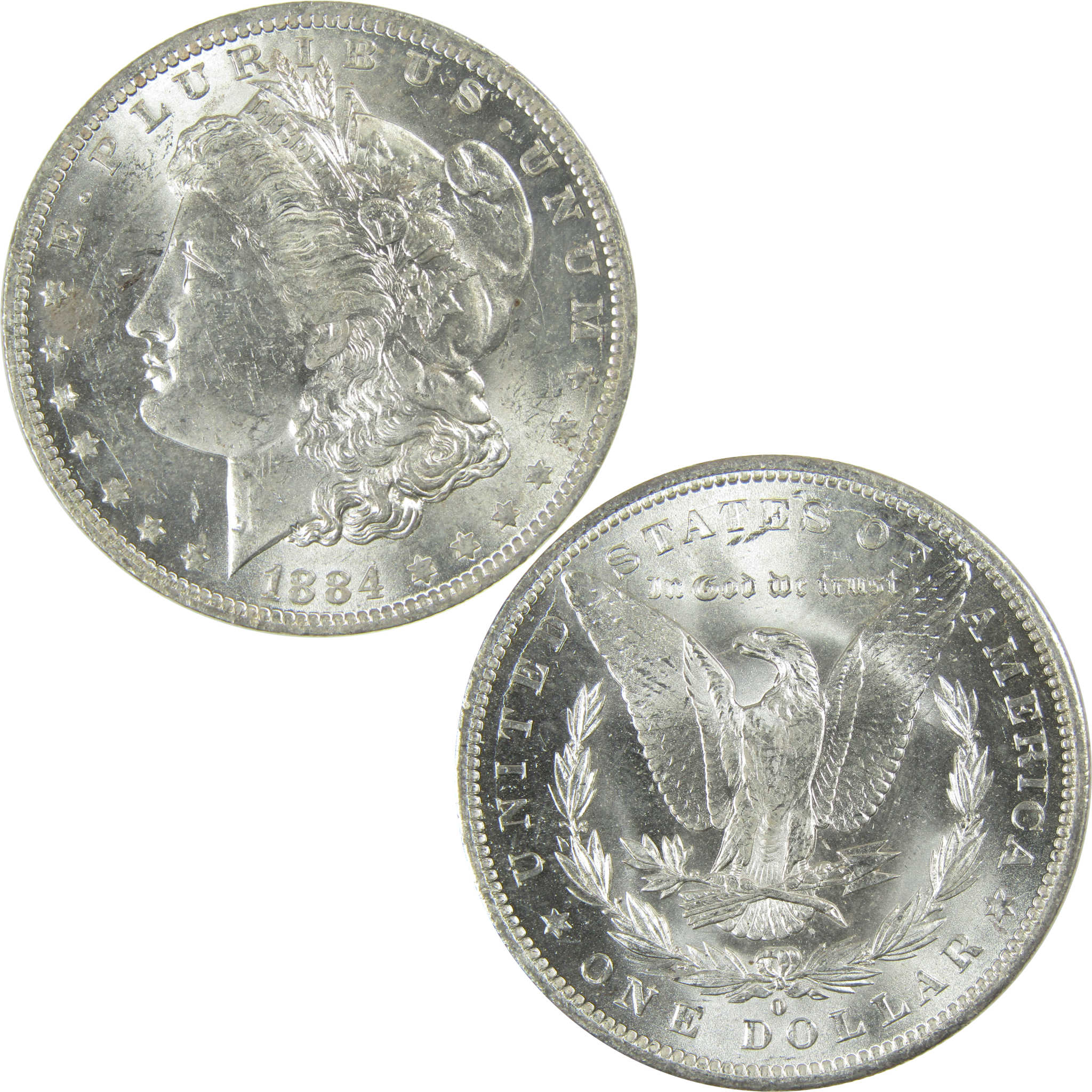 1884 O Morgan Silver Dollar Uncirculated Mint State $1 Coin SKU:I27483