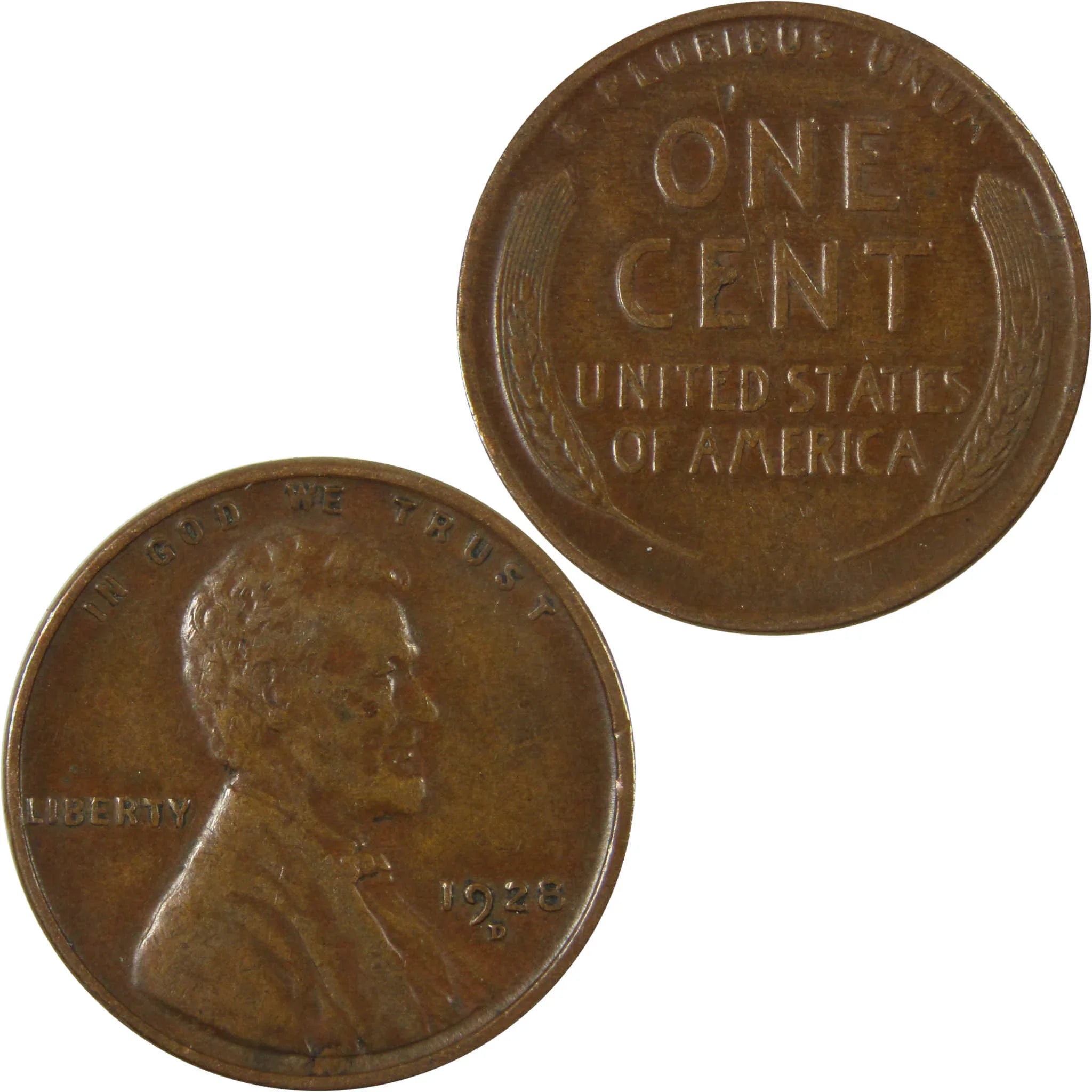 1928 D Lincoln Wheat Cent VF Very Fine Penny 1c Coin SKU:I27621