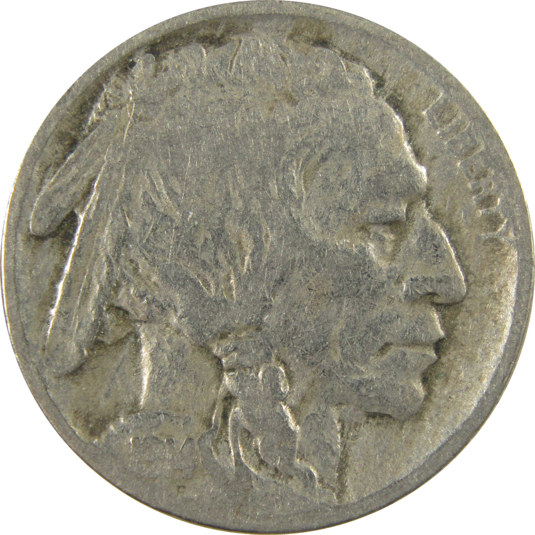 1914 Indian Head Buffalo Nickel F Fine 5c Coin SKU:I28217