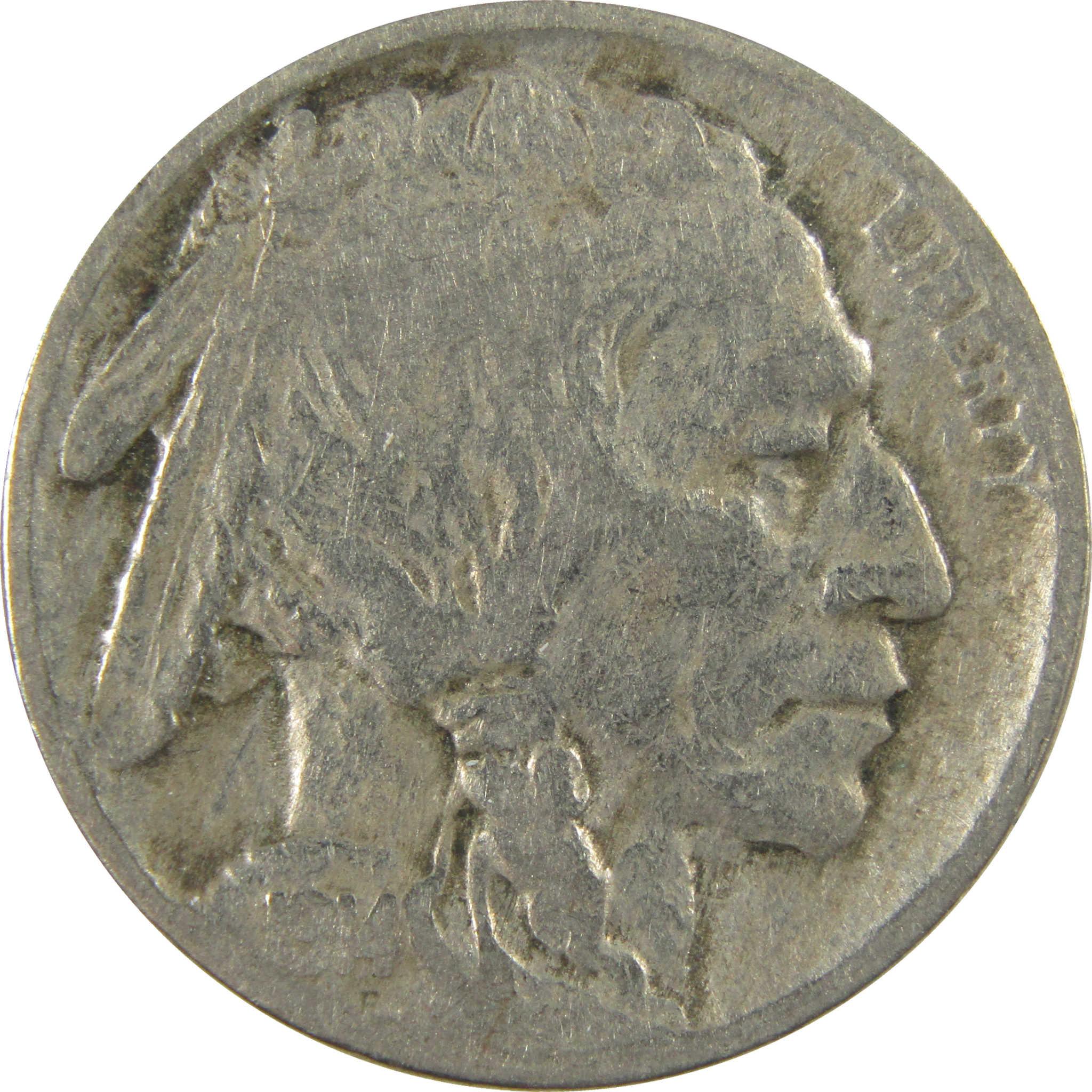1914 Indian Head Buffalo Nickel F Fine 5c Coin SKU:I28217