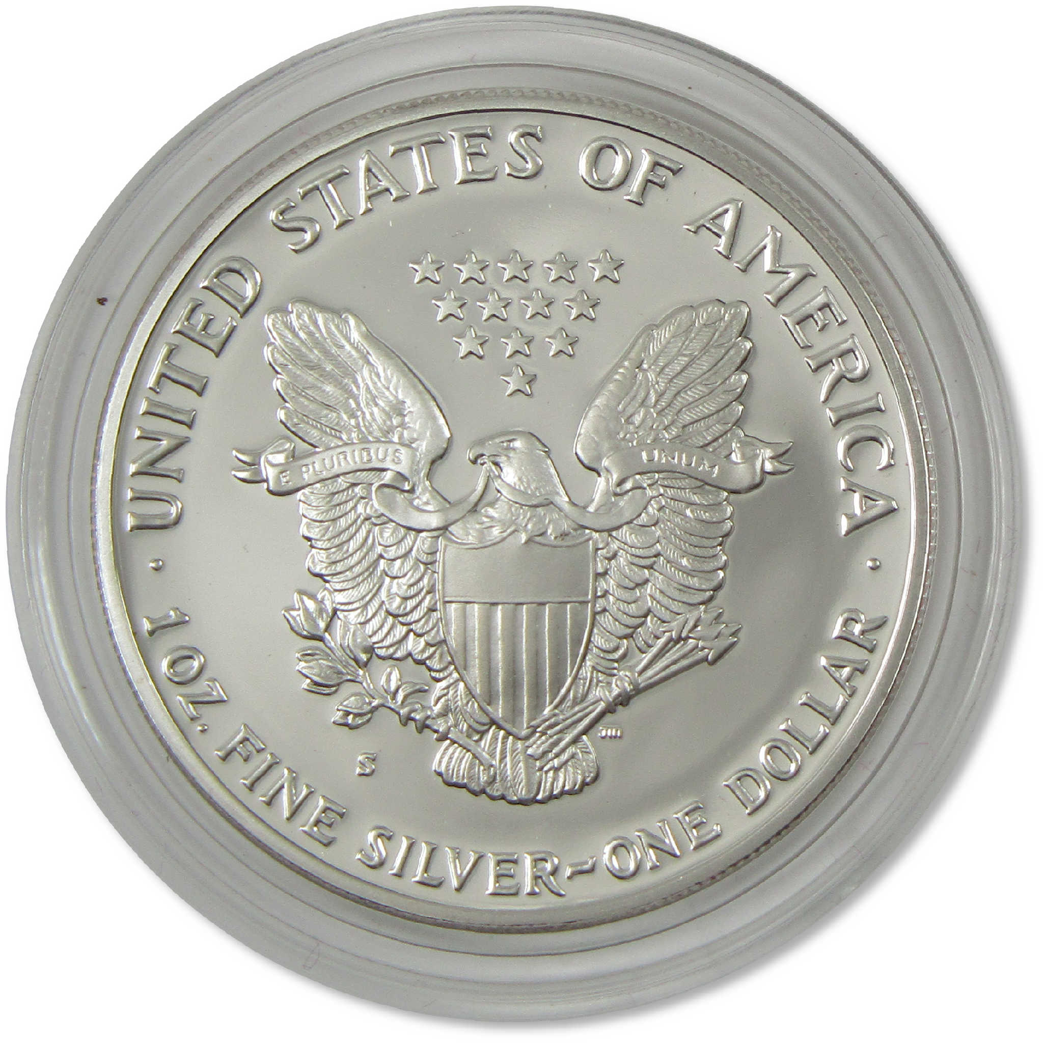 1990 S American Silver Eagle Choice Proof Bullion $1 Coin OGP COA