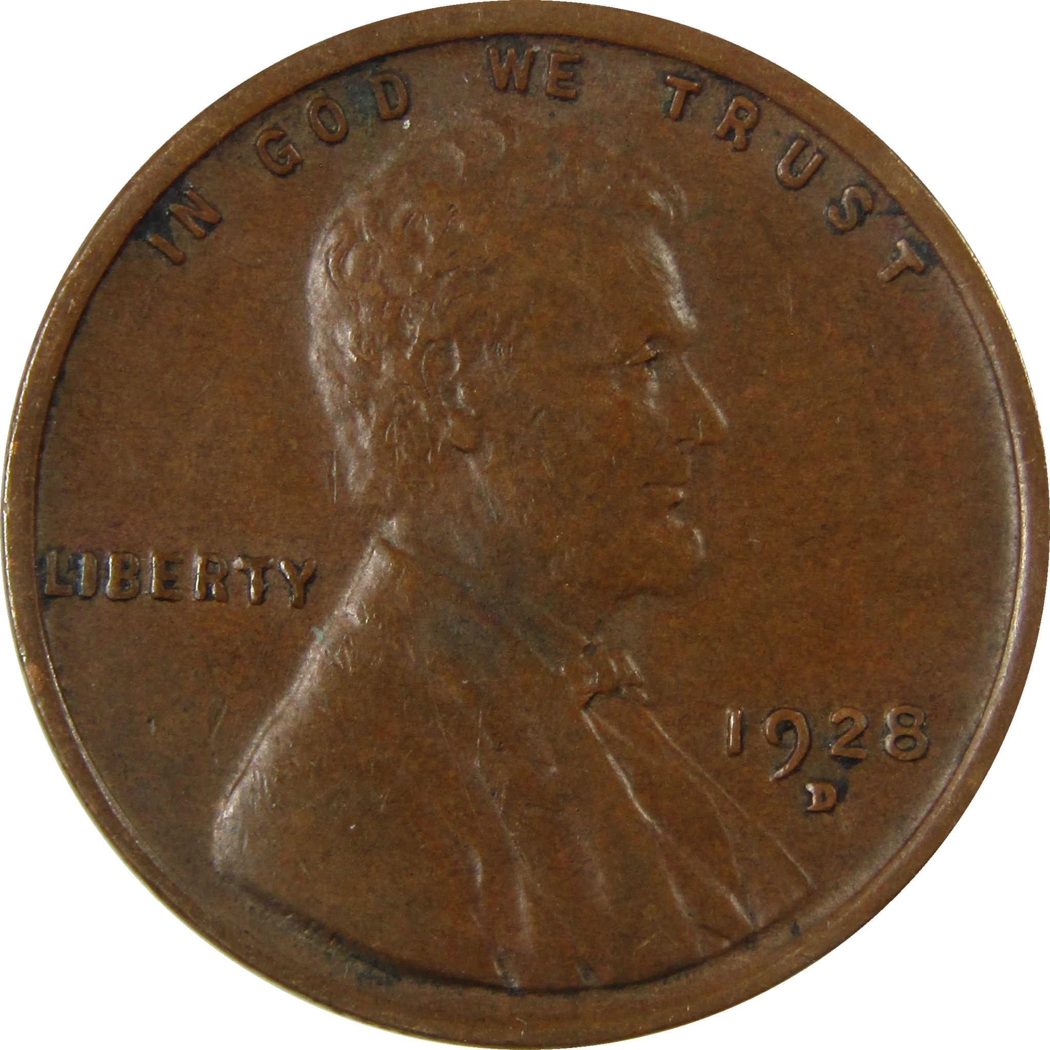 1928 D Lincoln Wheat Cent VF Very Fine Penny 1c Coin SKU:I27617
