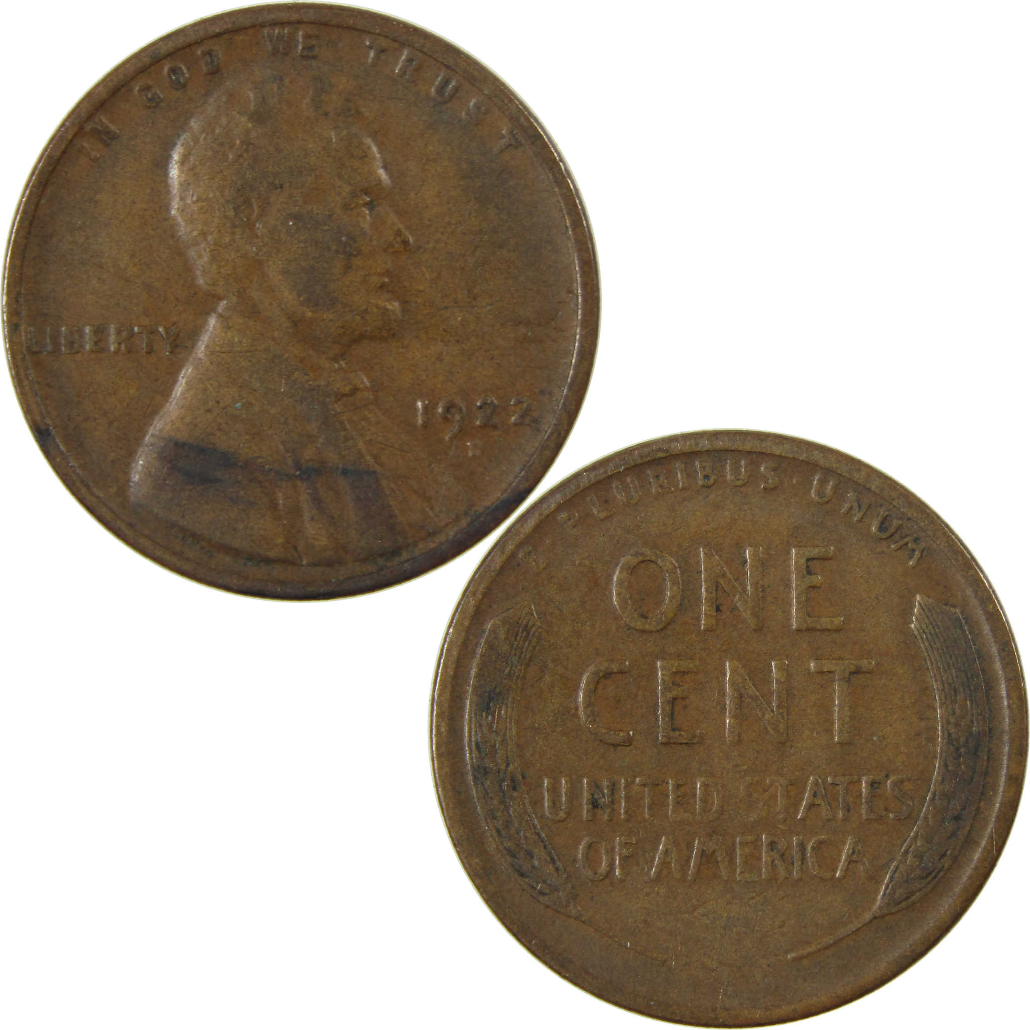 1922 D Lincoln Wheat Cent F Fine Penny 1c Coin SKU:I26880