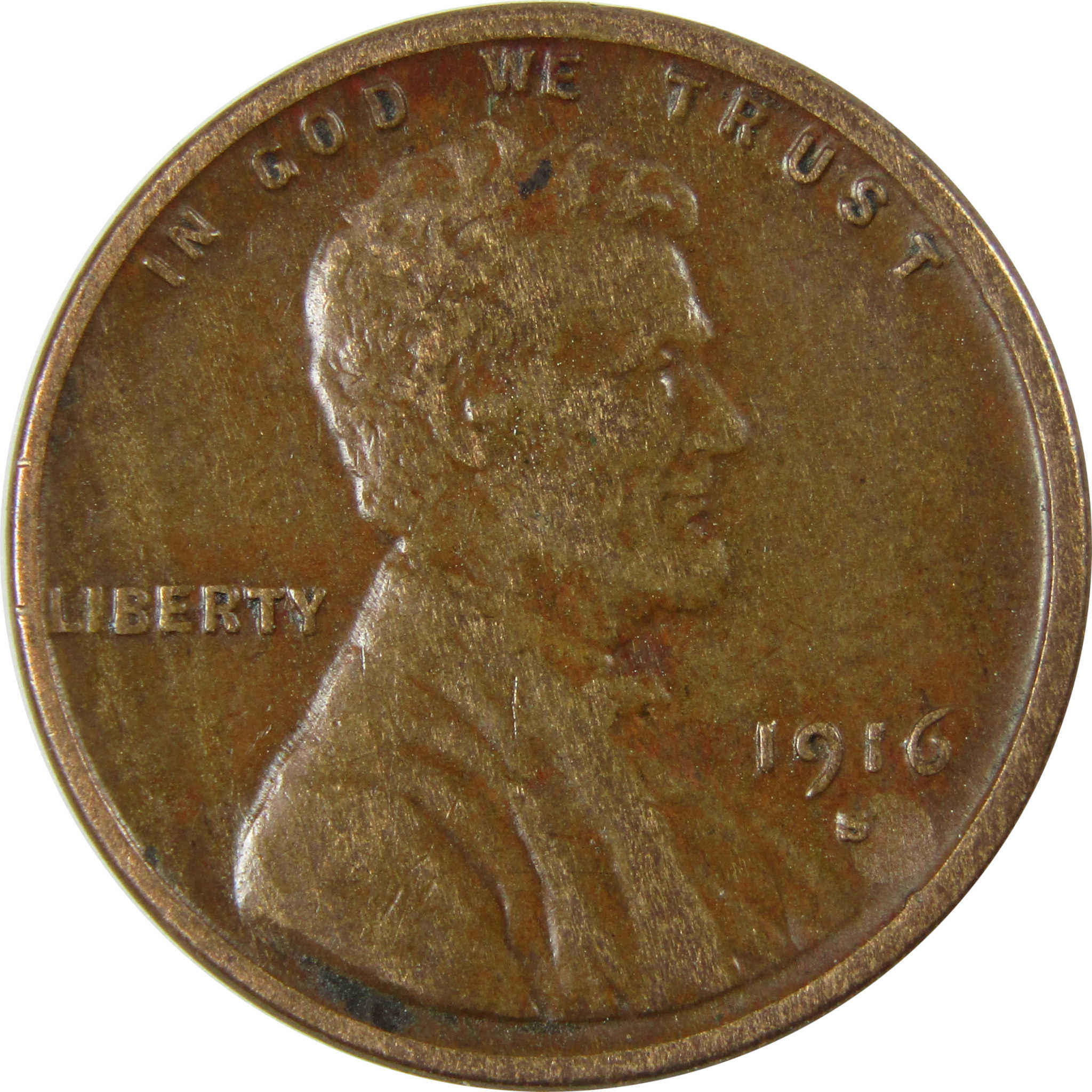 1916 S Lincoln Wheat Cent VF Very Fine Penny 1c Coin SKU:I26311