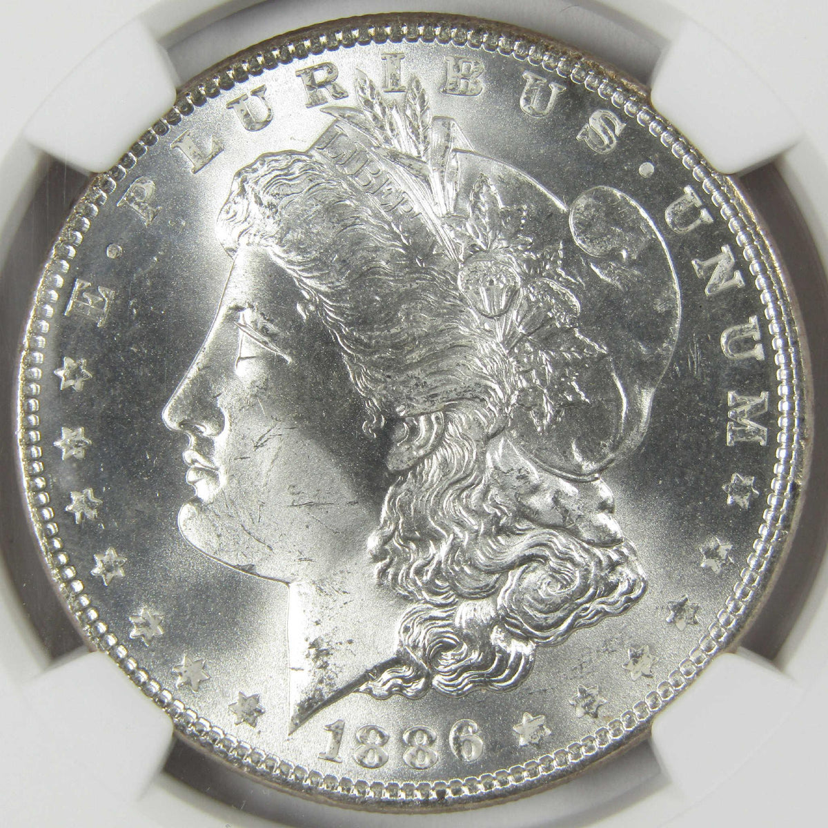 1886 Morgan Silver Dollar MS 66 NGC Uncirculated $1 Coin Collectible - Morgan coin - Morgan silver dollar - Morgan silver dollar for sale - Profile Coins & Collectibles