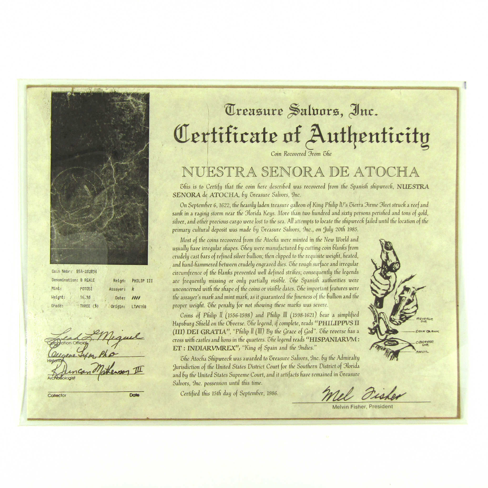 Philip III 8 Real Silver Coin Nuestra Senora de Atocha SKU:CPC7883