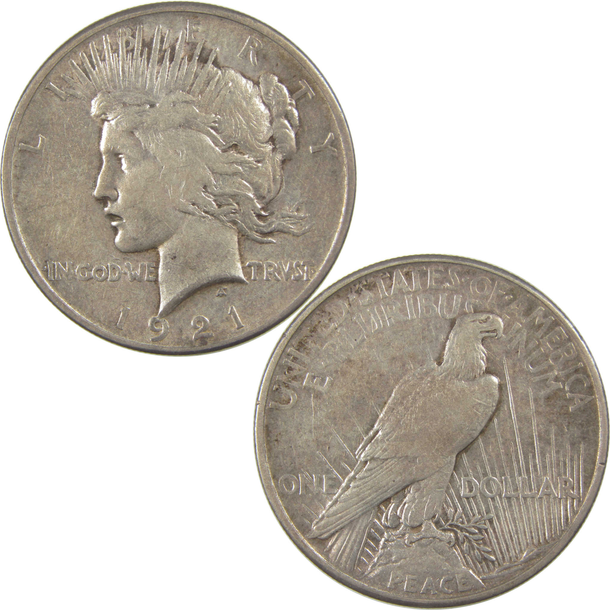1921 High Relief Peace Dollar XF EF Extremely Fine Silver SKU:I22445