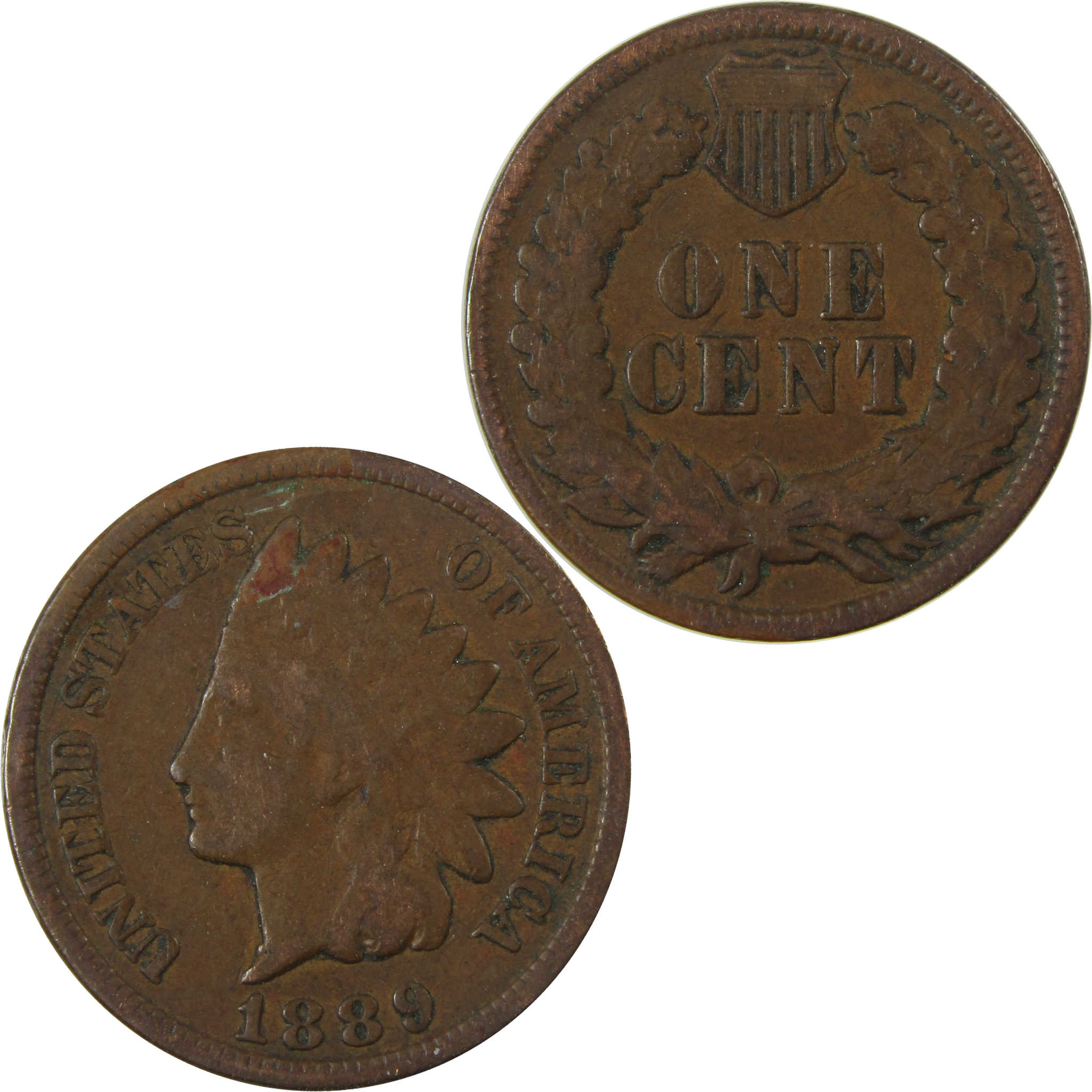1889 Indian Head Cent VG Very Good Penny 1c Coin SKU:I26943