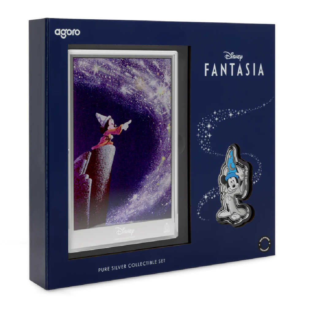 Disney Fantasia Silver Coin and Foil Collectible Set 2025 Niue COA