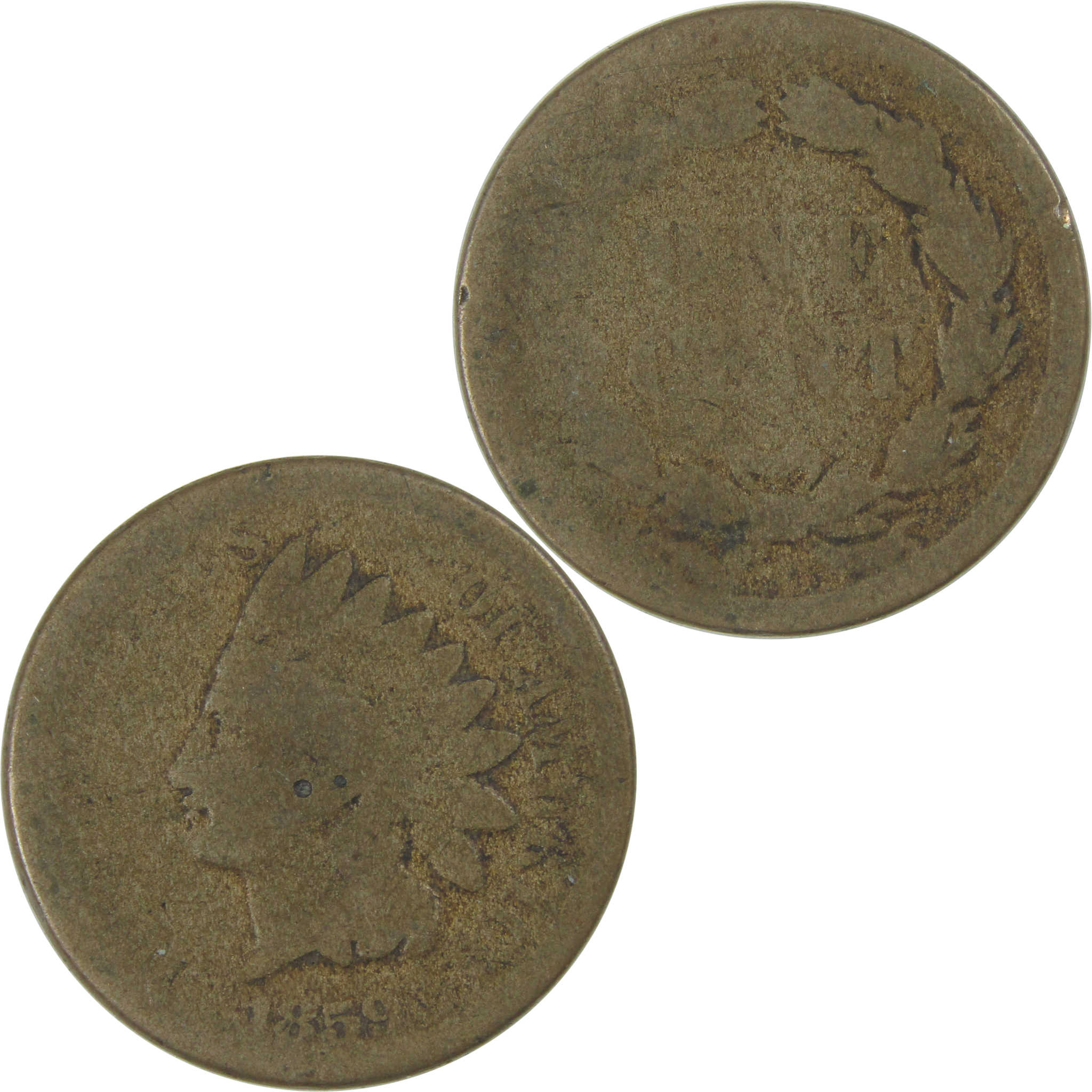 1859 Indian Head Cent AG About Good Penny 1c Coin SKU:I23274