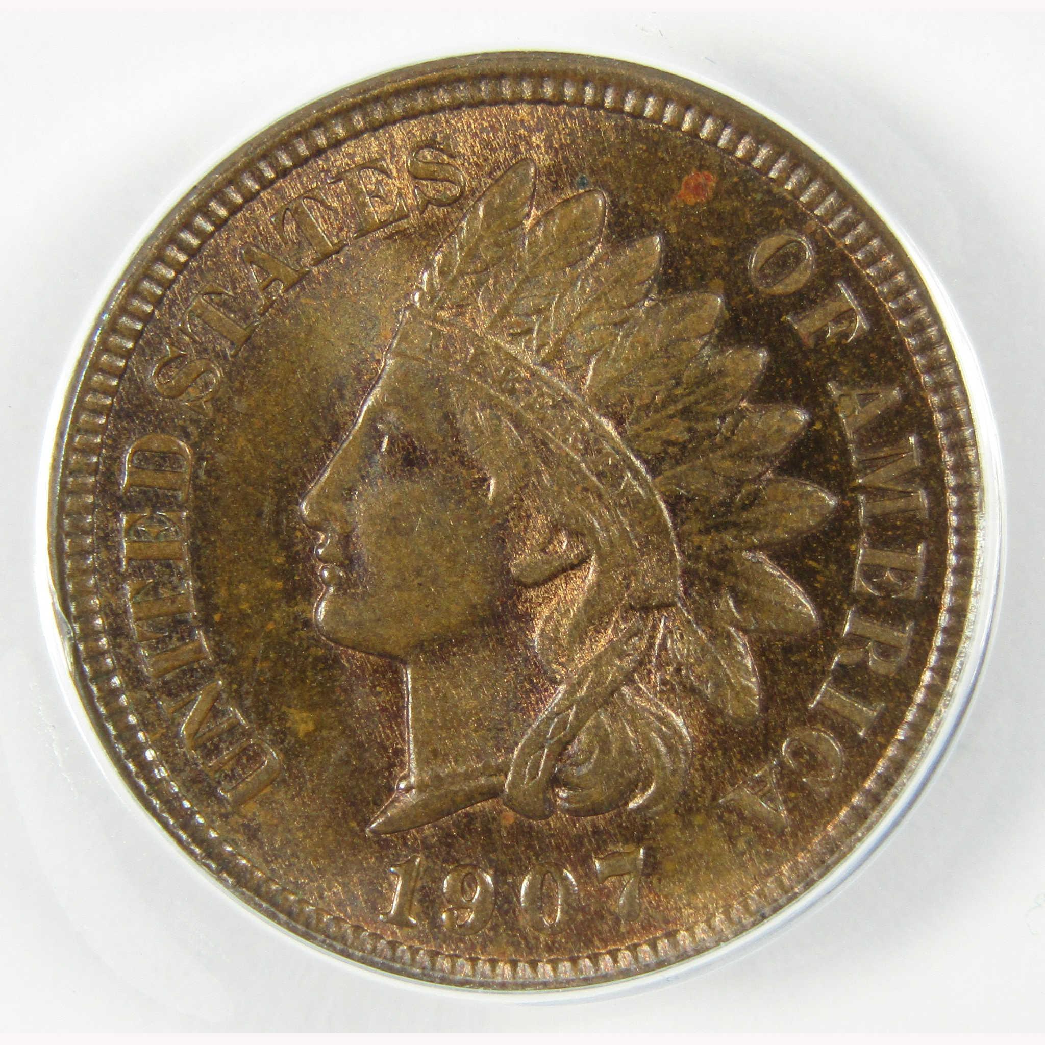 1907 Indian Head Cent MS 63 BN ANACS Penny Uncirculated SKU:CP810