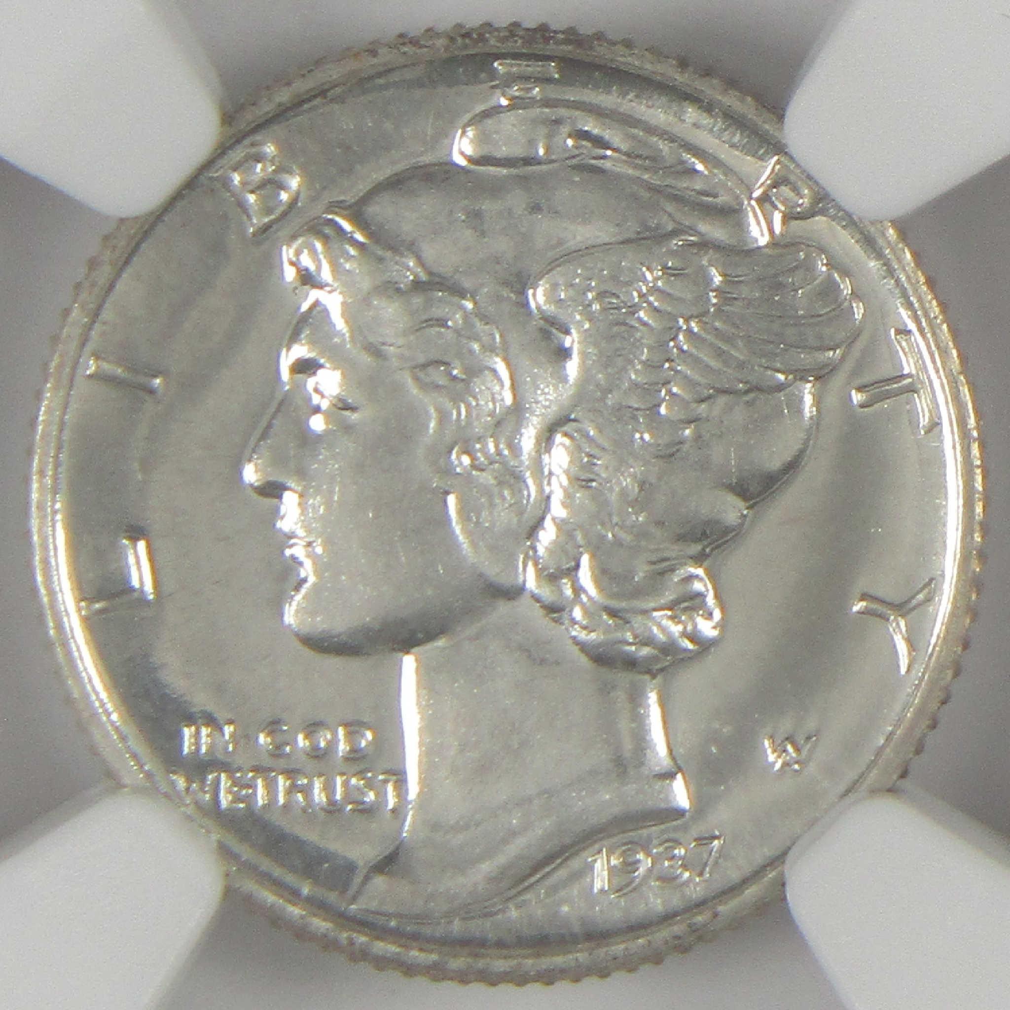 1937 Mercury Dime PF 66 NGC Silver Proof 10c Coin