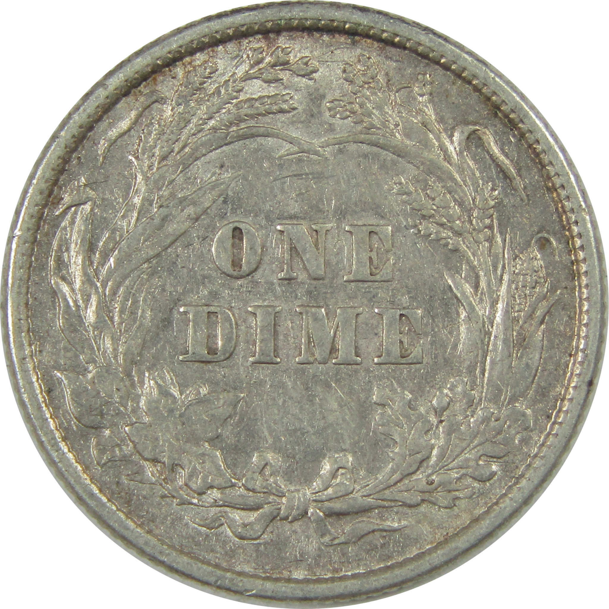 1897 Barber Dime AU About Uncirculated Silver 10c Coin SKU:I20657