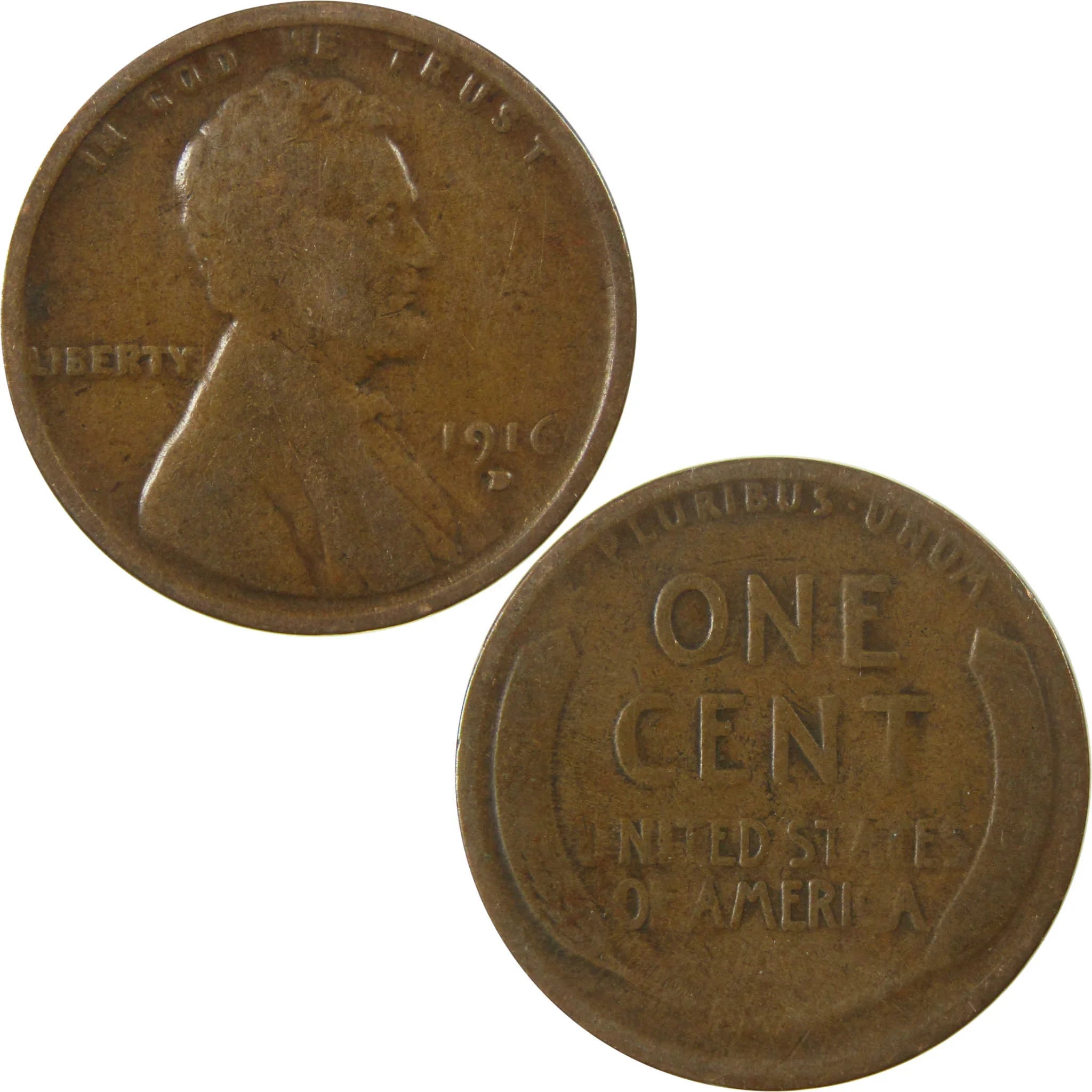 1916 D Lincoln Wheat Cent G Good Penny 1c Coin Collectible SKU:I26813