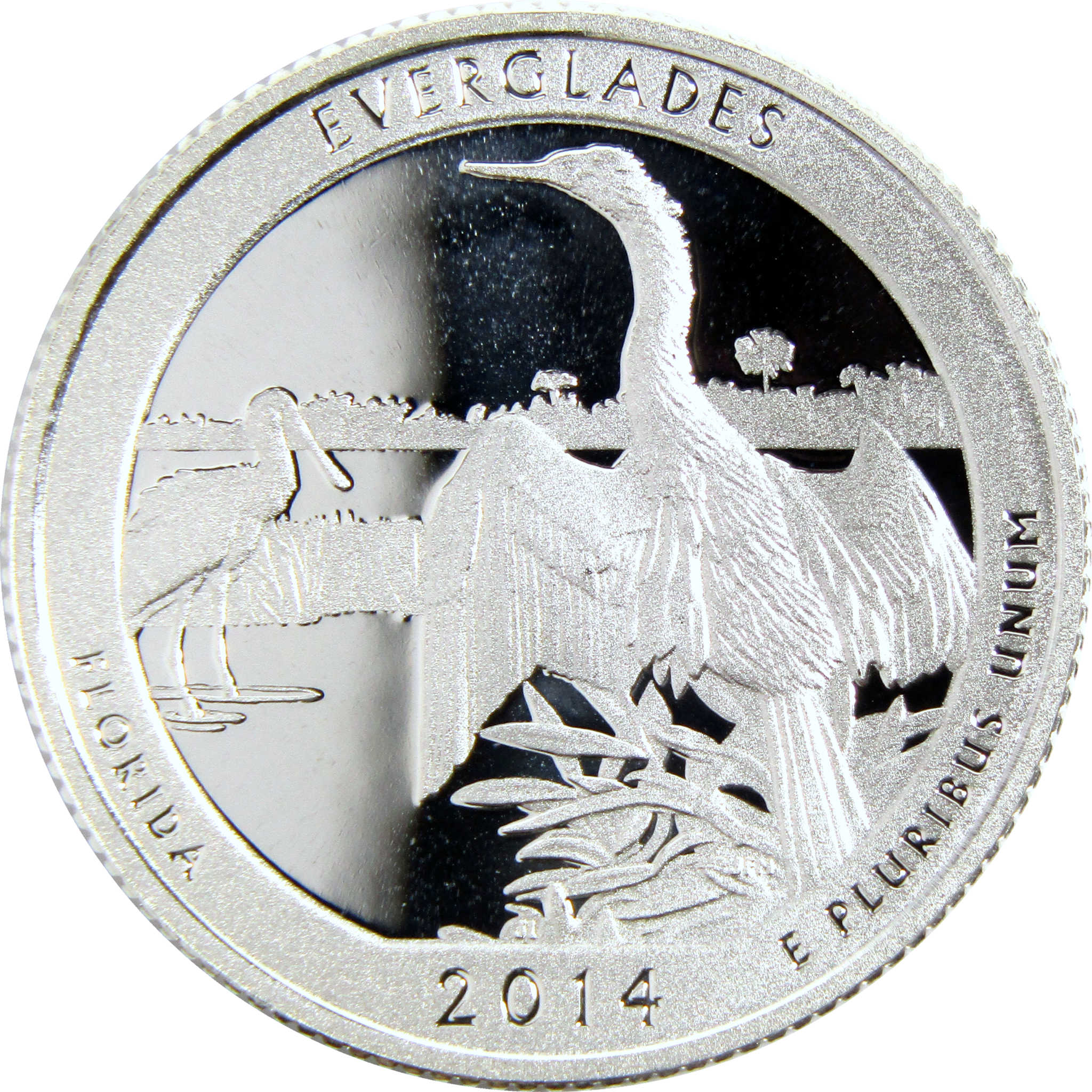 2014 S Everglades National Park Quarter Silver Proof 25c Coin