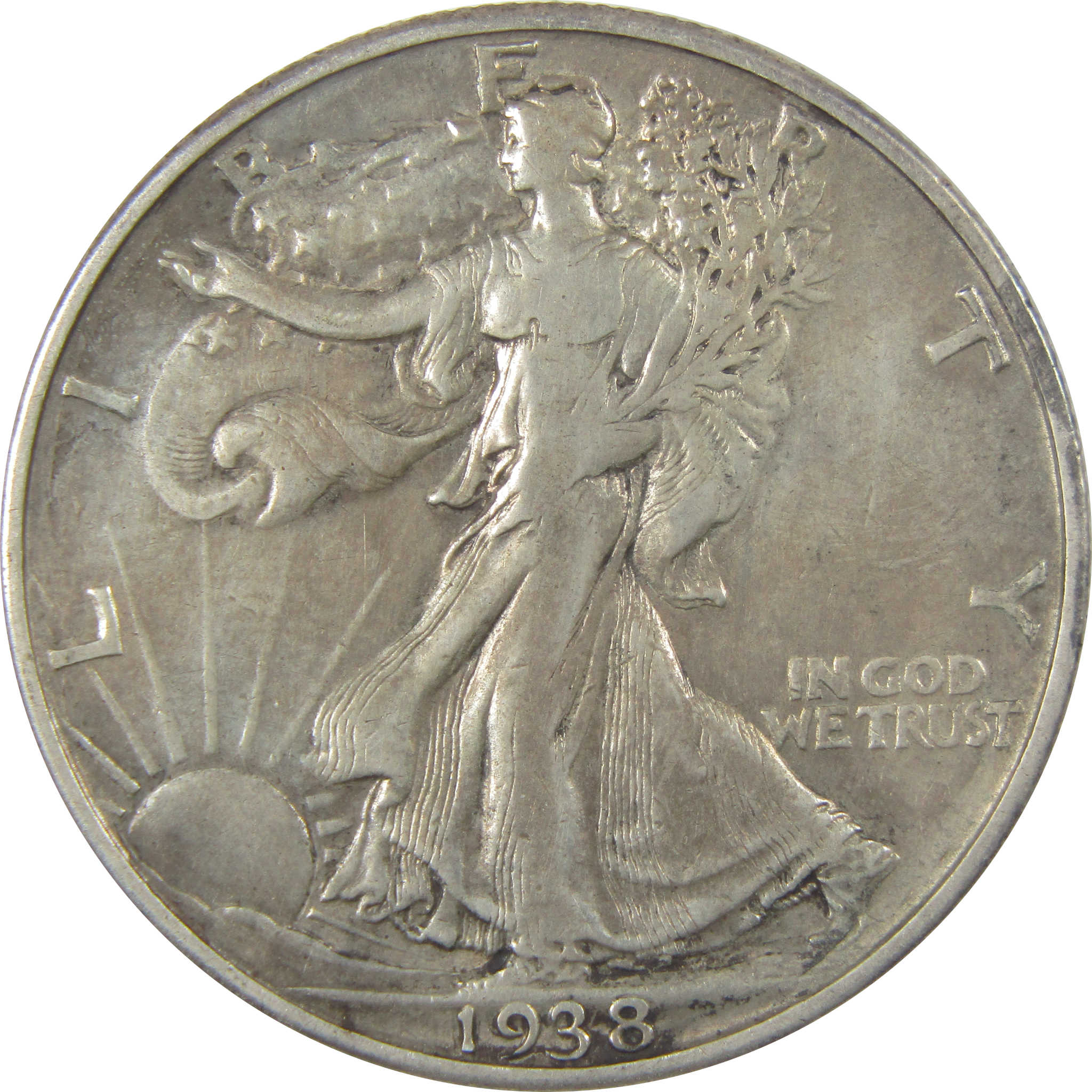 1938 D Liberty Walking Silver 50c VF Very Fine Details SKU:I24111