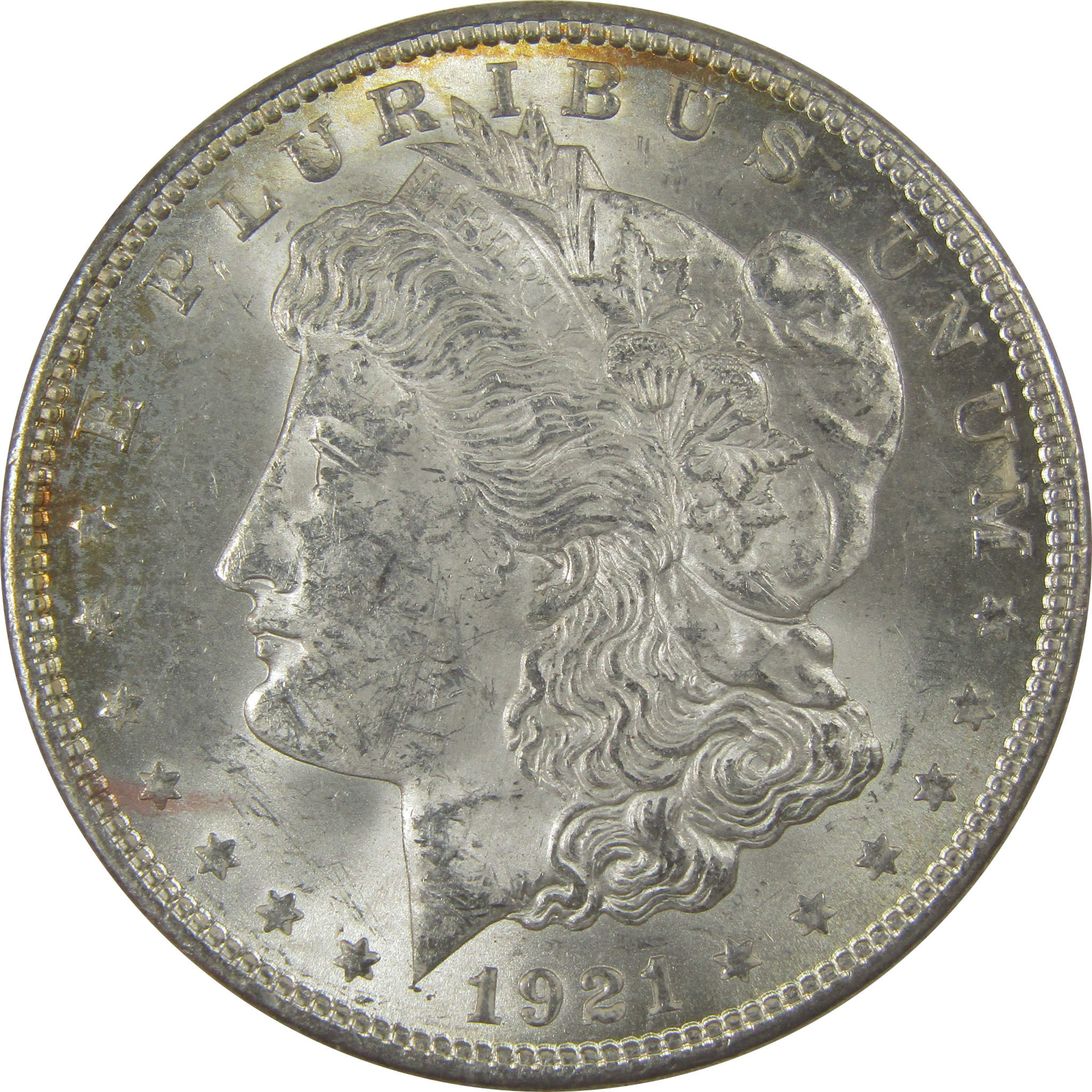 1921 Morgan Dollar Uncirculated Silver $1 Coin SKU:CPC1123 - Morgan coin - Morgan silver dollar - Morgan silver dollar for sale - Profile Coins & Collectibles