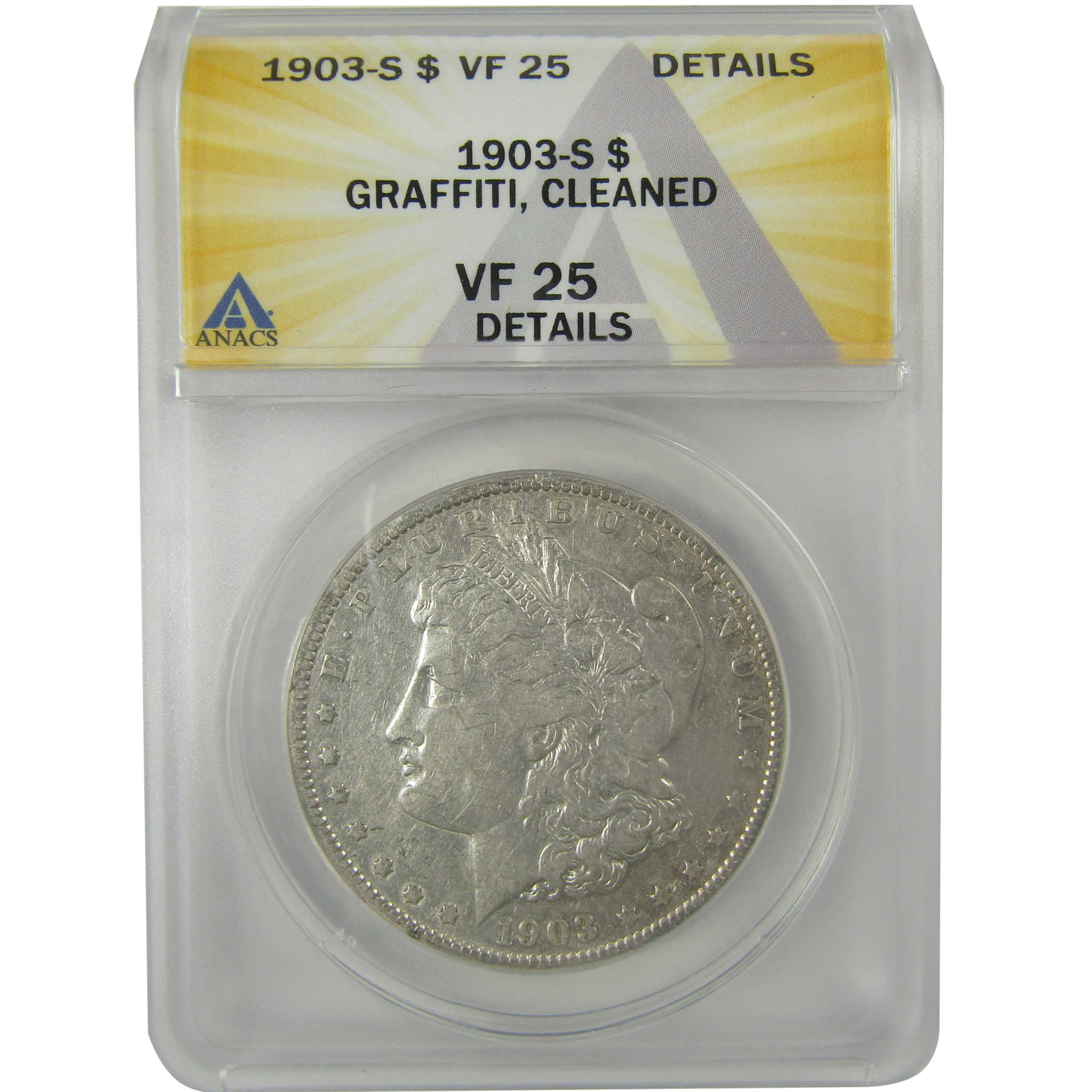 1903 S Morgan Dollar VF 25 Details ANACS Silver $1 Coin SKU:I21740 - Morgan coin - Morgan silver dollar - Morgan silver dollar for sale - Profile Coins & Collectibles