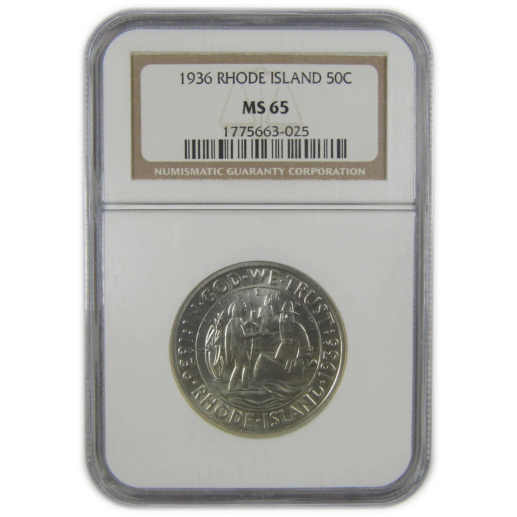 1936 Providence Rhode Island Commemorative Silver 50c MS 65 NGC