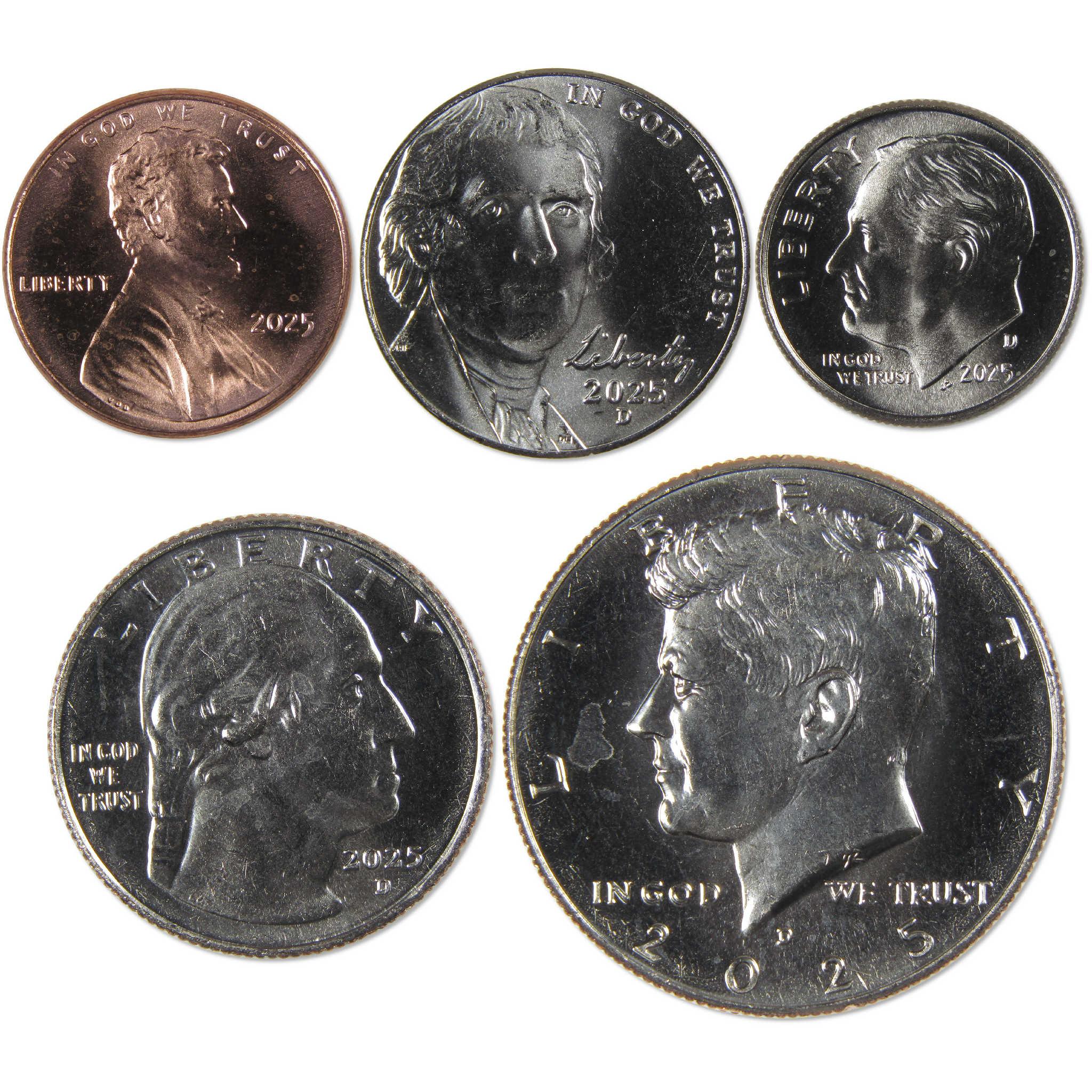2025 United States 5-Coin Year Set Uncirculated Mint State Collectible