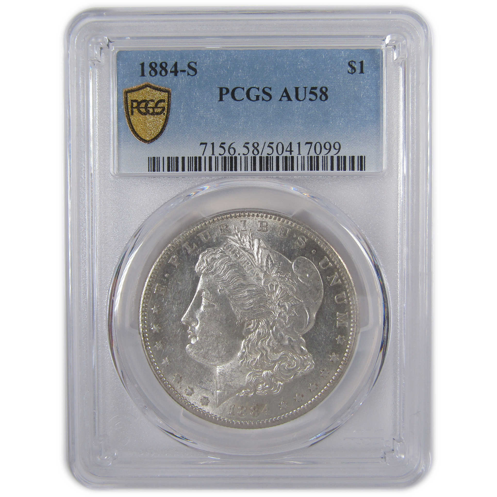 1884 S Morgan Dollar AU 58 PCGS Silver $1 Coin SKU:I17775 - Morgan coin - Morgan silver dollar - Morgan silver dollar for sale - Profile Coins & Collectibles
