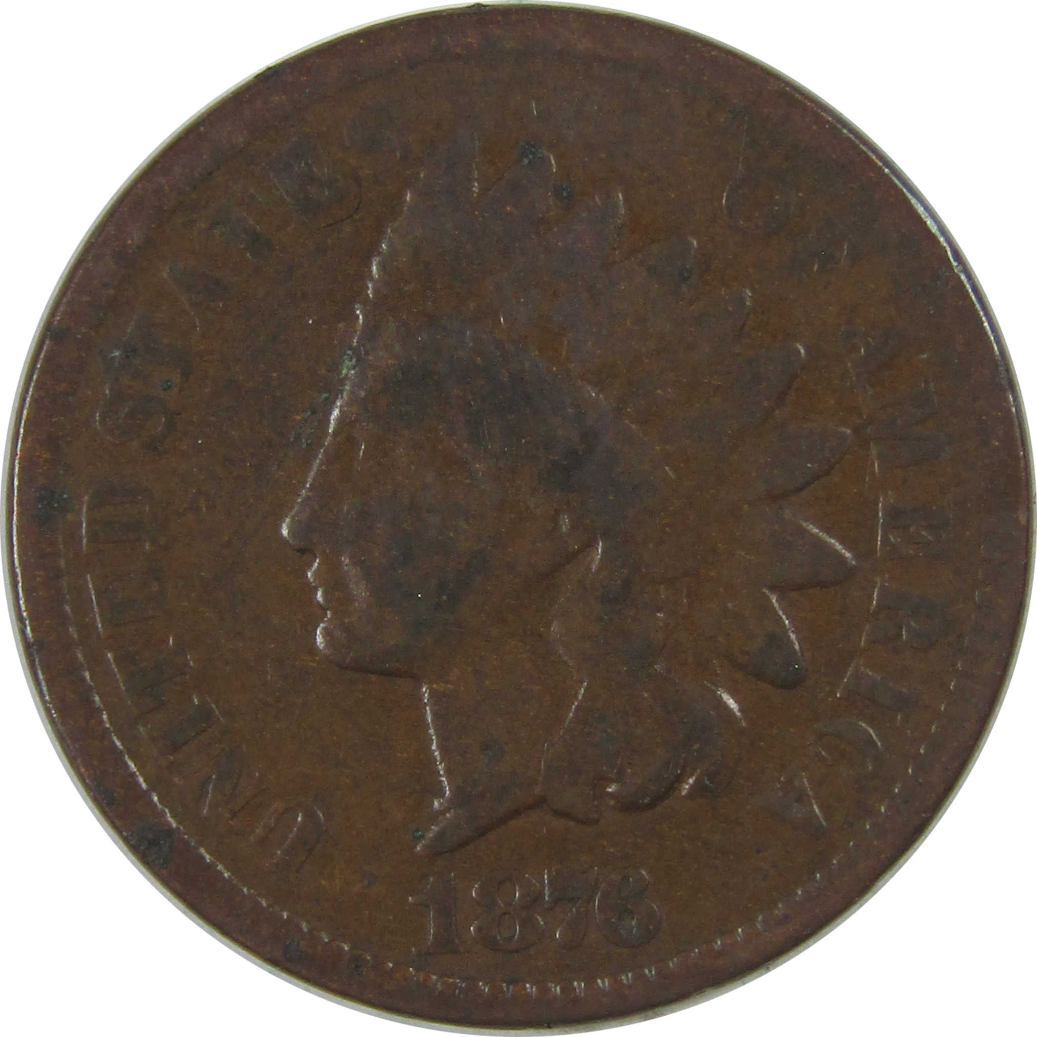 1876 Indian Head Cent G Good Penny 1c Coin SKU:I23174