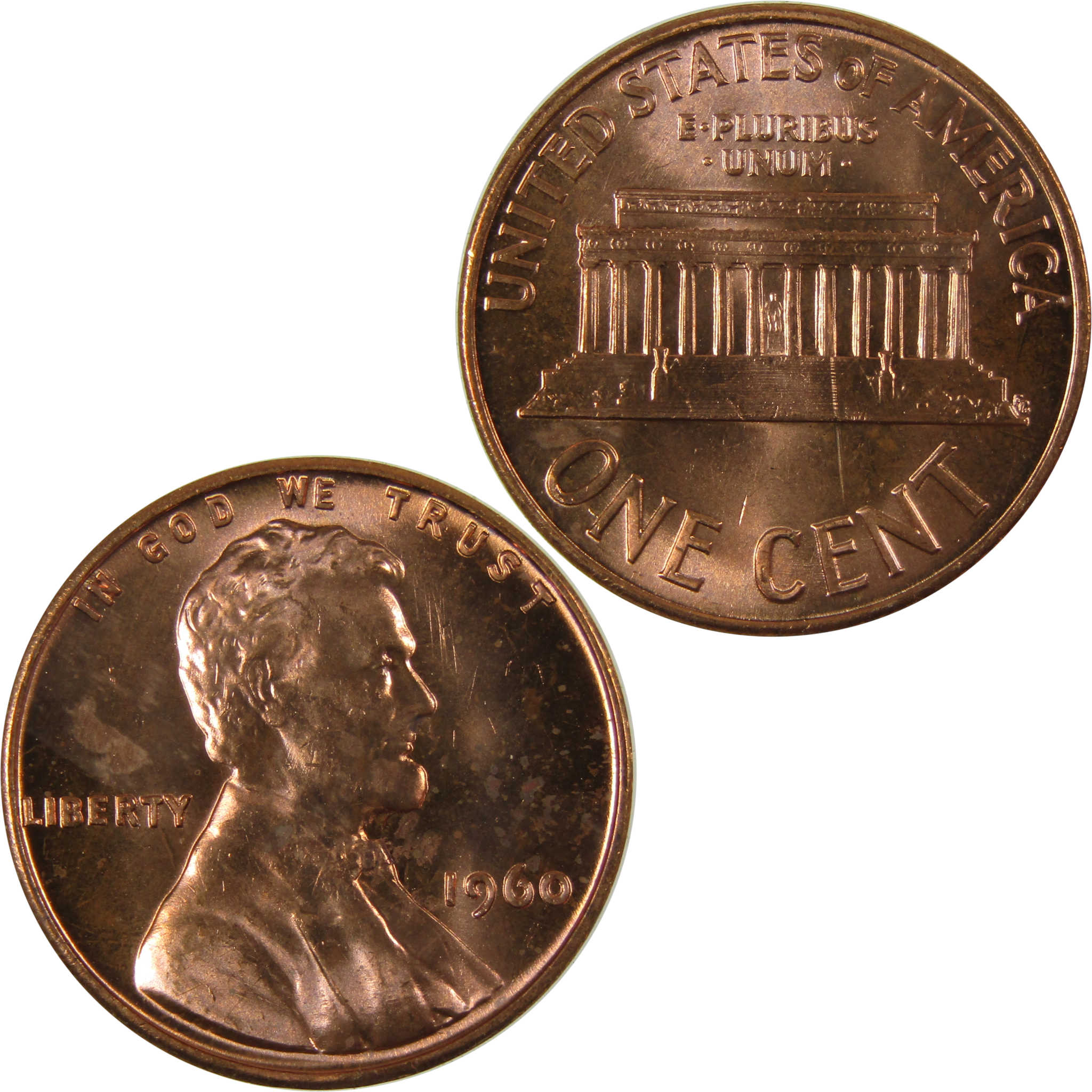 1960 Small Date Lincoln Memorial 1c Uncirculated Mint State SKU:I26573