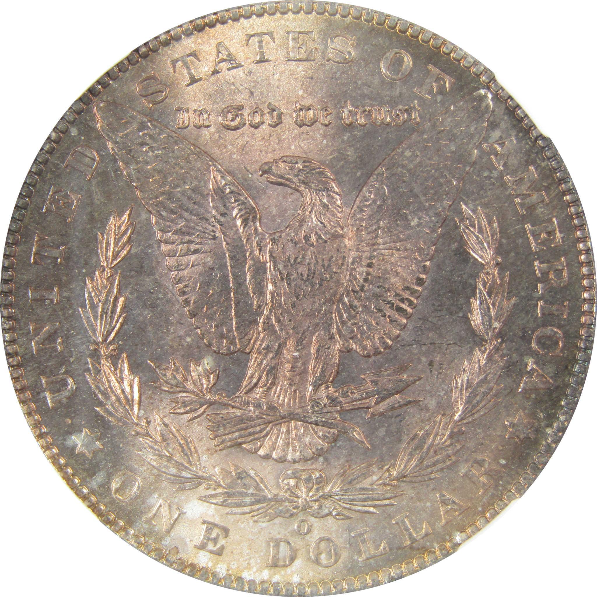 1885 O Morgan Silver Dollar MS 63 NGC Toned Reverse SKU:CP386