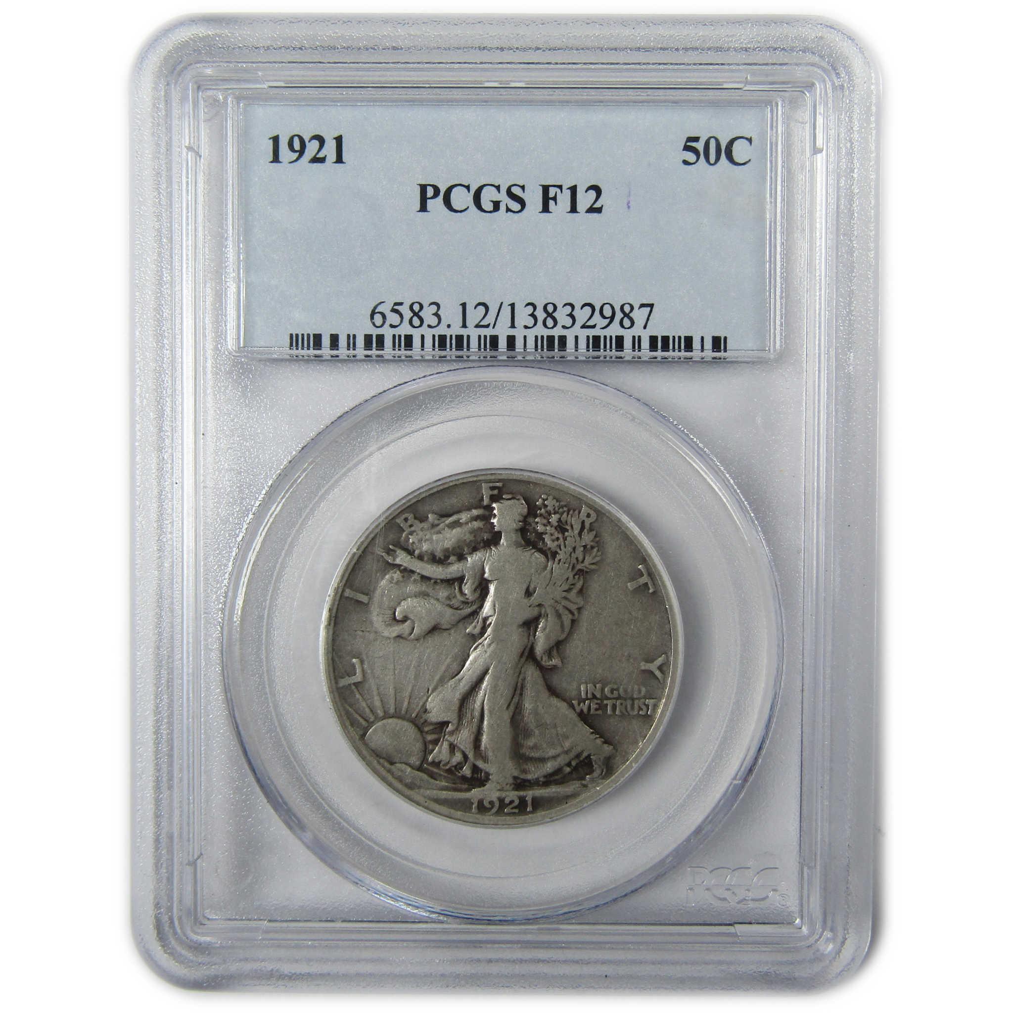 1921 Liberty Walking Silver Half Dollar F 12 PCGS 50c Coin SKU:I25912