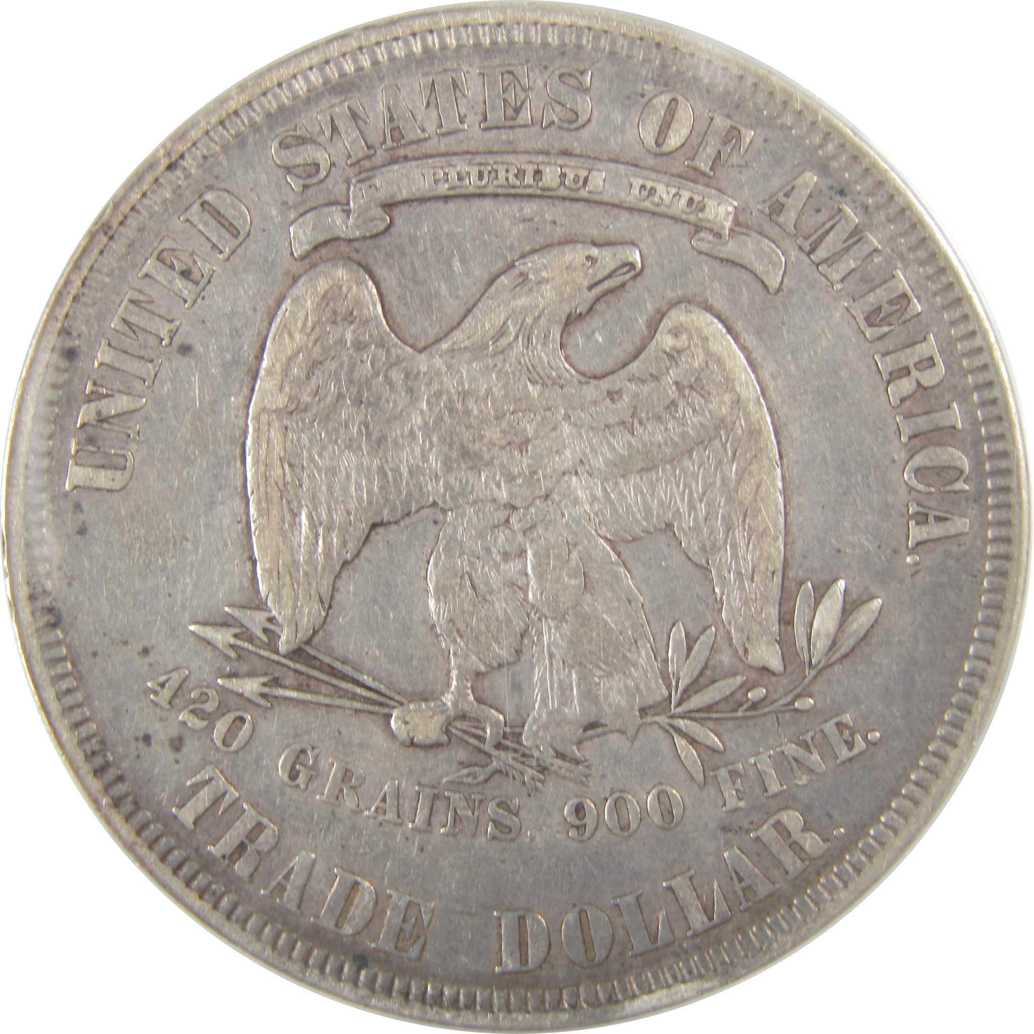 1877 Trade Dollar EF 40 Details ANACS Silver $1 Coin SKU:I19967