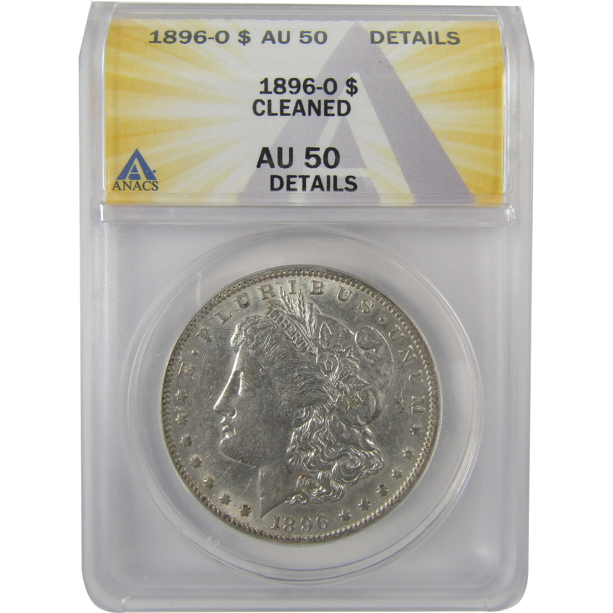 1896 O Morgan Dollar AU 50 Details ANACS Silver $1 Coin SKU:I19013 - Morgan coin - Morgan silver dollar - Morgan silver dollar for sale - Profile Coins & Collectibles