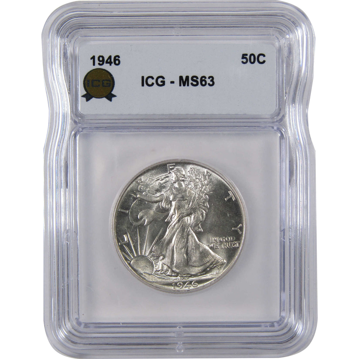 1946 Liberty Walking Silver Half Dollar MS 63 ICG 50c Coin SKU:I29141
