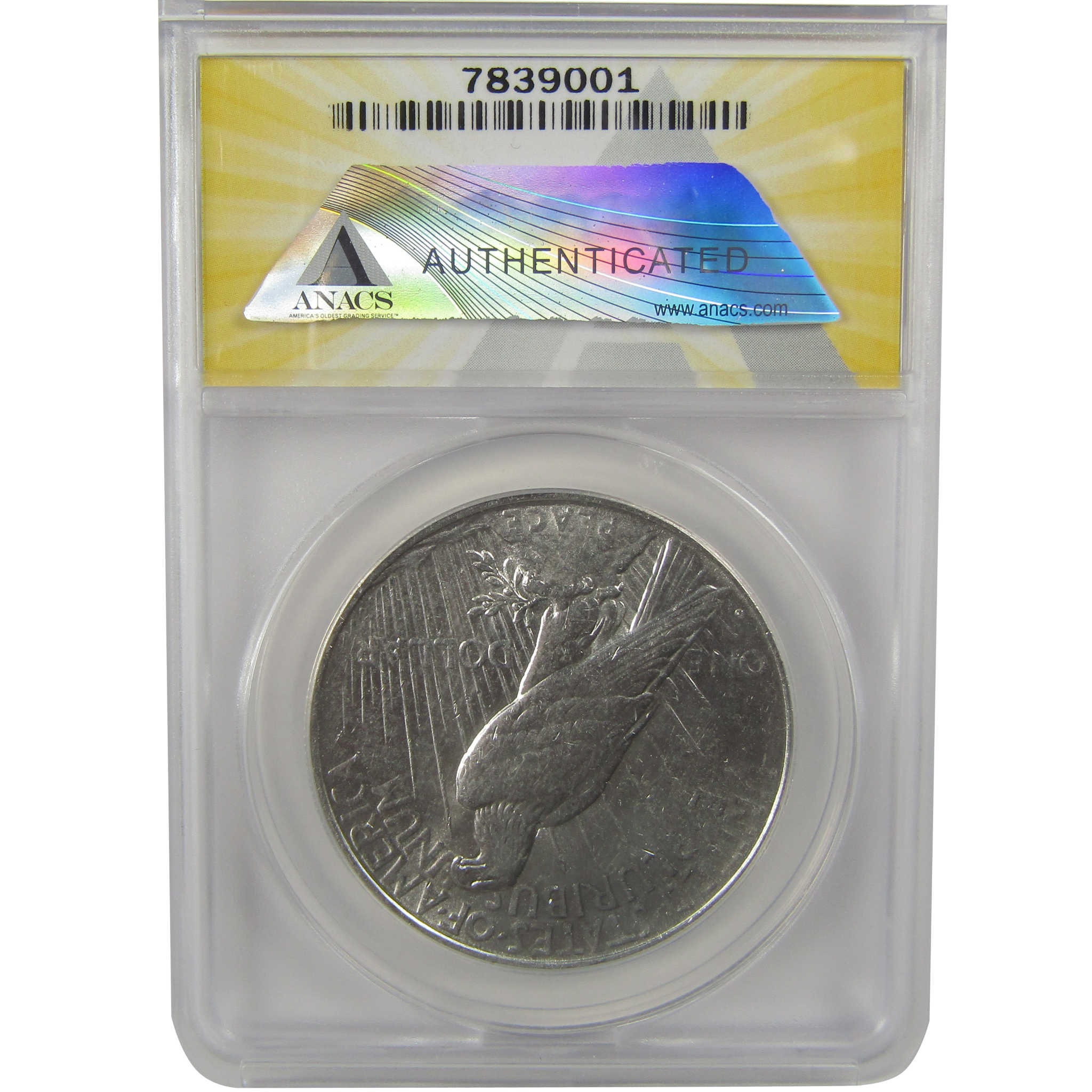 1923 D Peace Dollar AU 58 Details ANACS Silver $1 Coin SKU:I22376