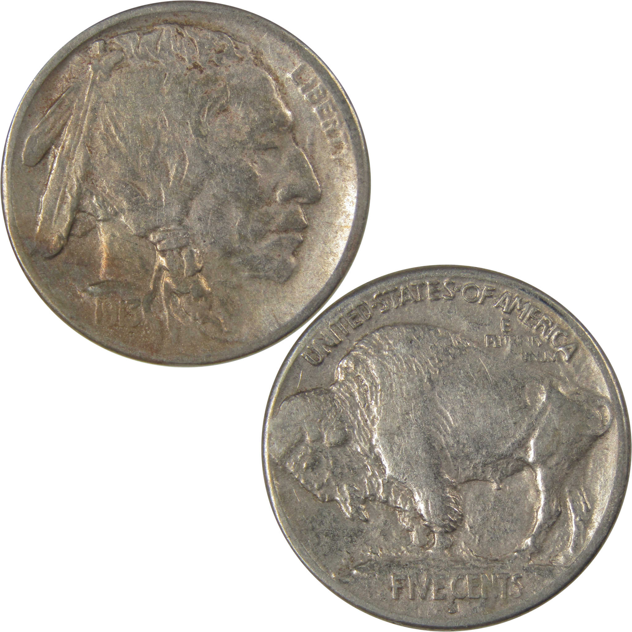 1913 S Type 1 Indian Head Buffalo Nickel F Fine Details SKU:I22907