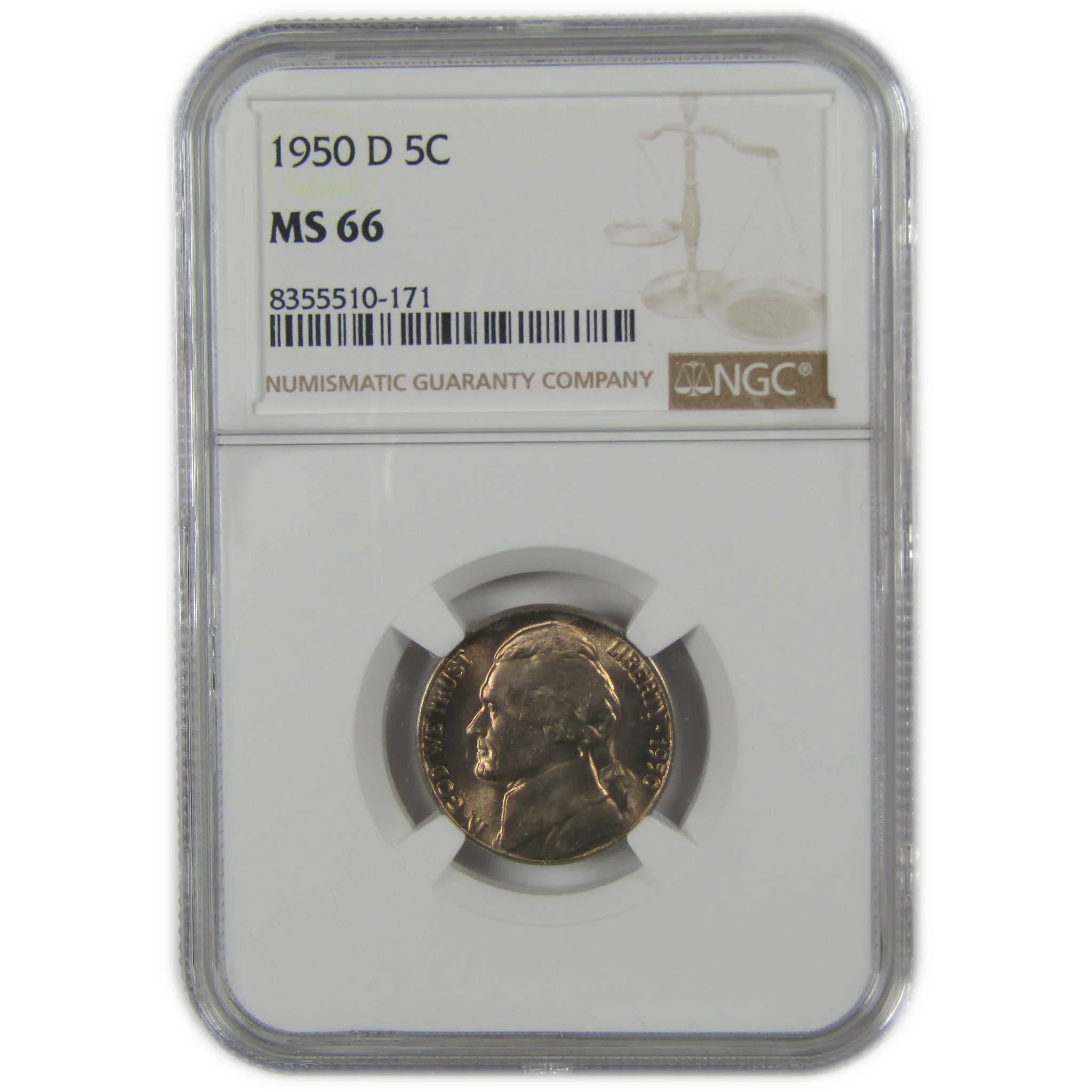 1950 D Jefferson Nickel MS 66 NGC Uncirculated 5c Coin SKU:I23941
